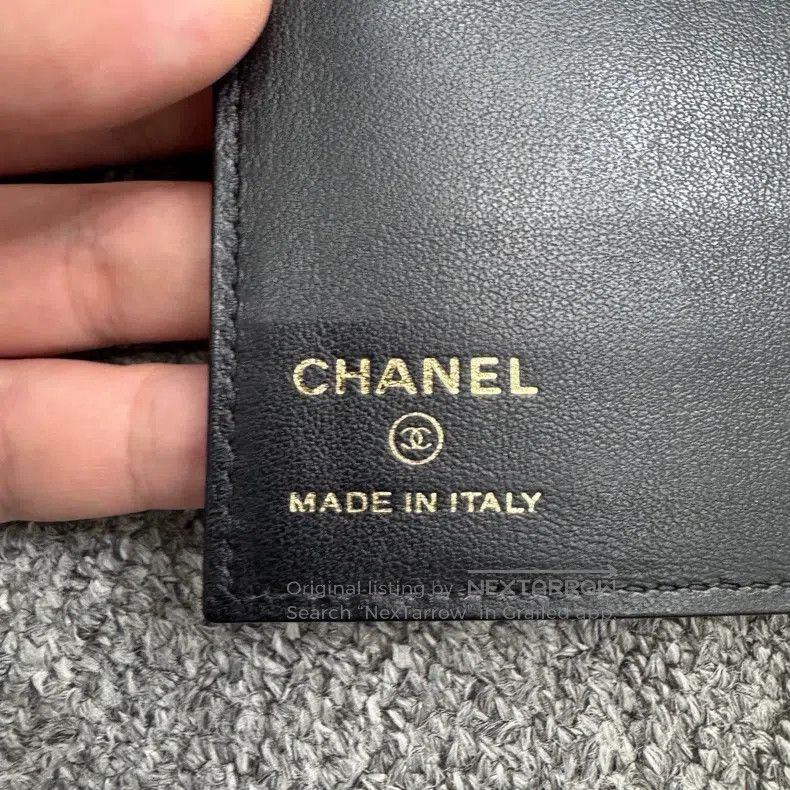 Chanel Chanel Lychee cowhide double C passport holder Size ONE SIZE - 6 Thumbnail