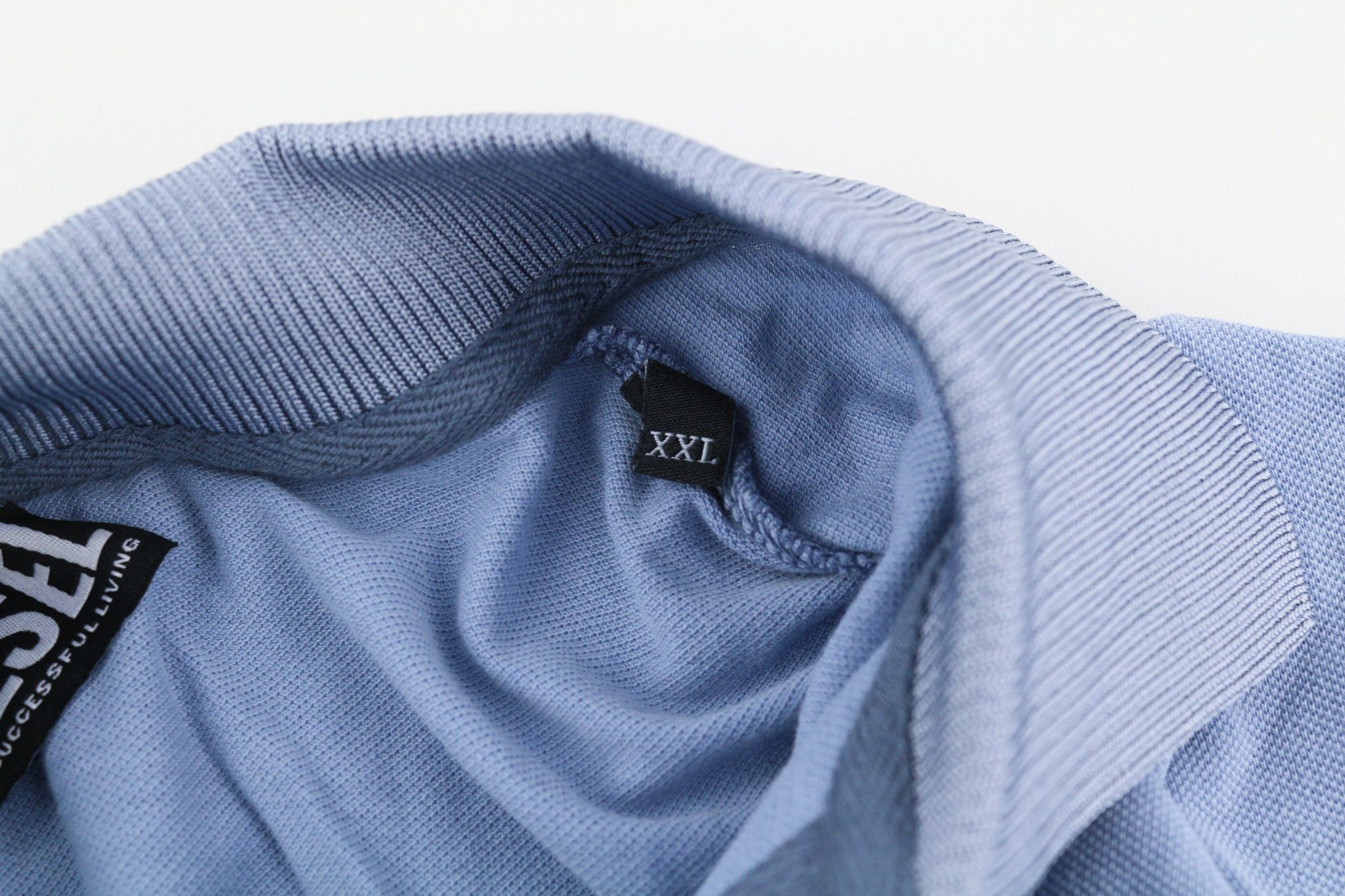 Diesel T-ARAGON 2XL Polo Half Zip Logo Blue Tee 40287 Size US XXL / EU 58 / 5 - 9 Thumbnail