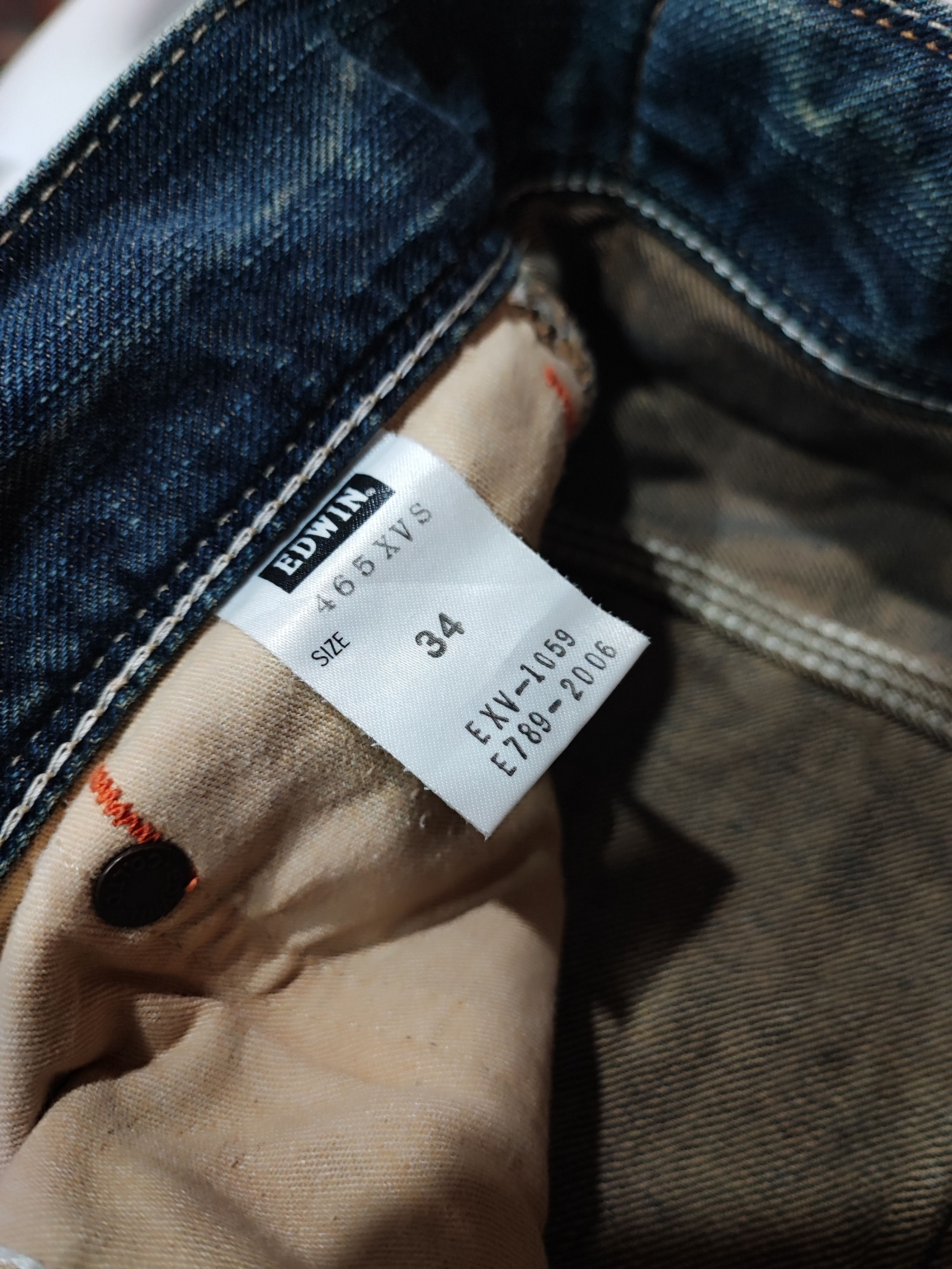 Number (N)ine Vintage Edwin XV Distressed Denim Baggy Pants Size US 35 - 19 Thumbnail