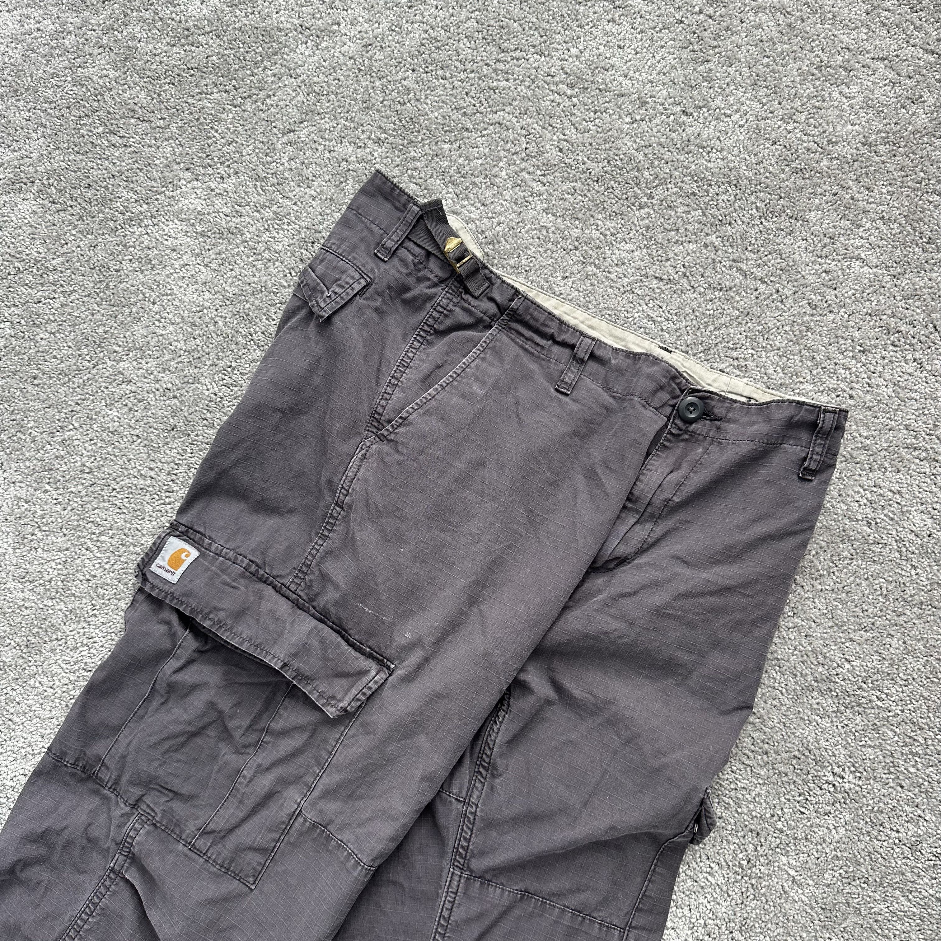 Carhartt Carhartt Vintage Black Denim Cargo Patch Streetwear Pants Size US 36 / EU 52 - 2 Thumbnail