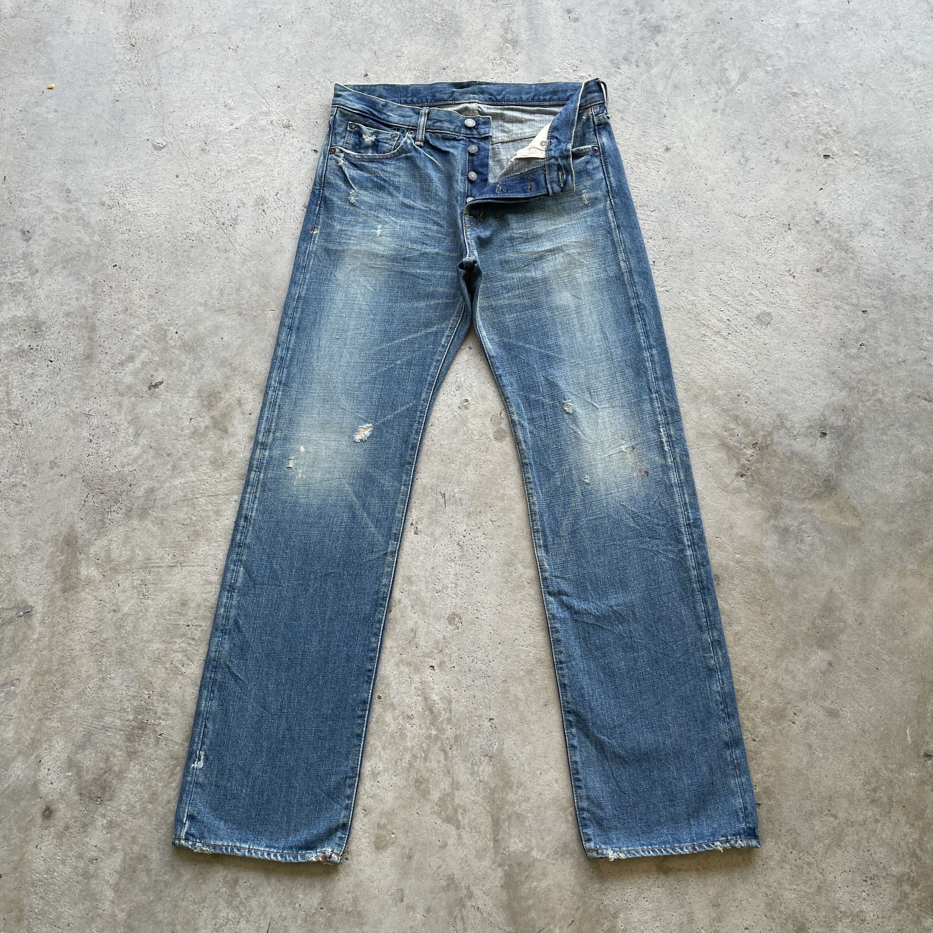 OMNIGOD Vintage OMNIGOD Denim Distressed Selvedge Faded Jeans Pants Size US 32 / EU 48 - 3 Thumbnail