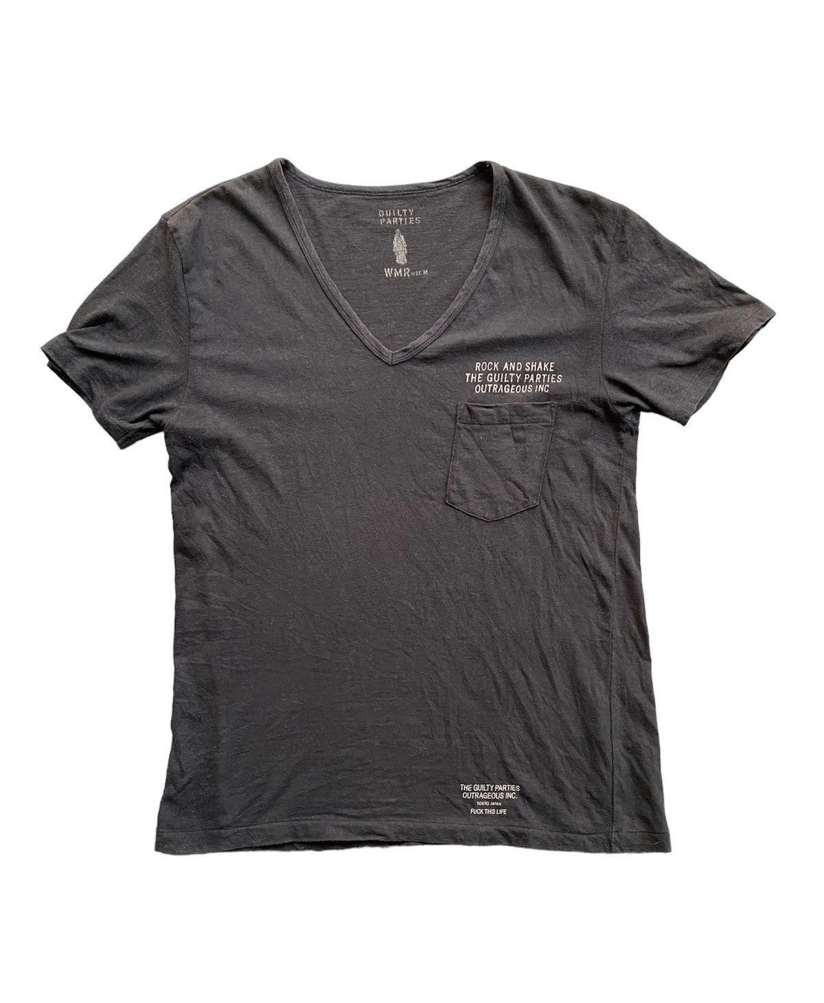 Wacko Maria 2000s Poem Rock and Shake V neck tee Size US S / EU 44-46 / 1 - 1 Thumbnail