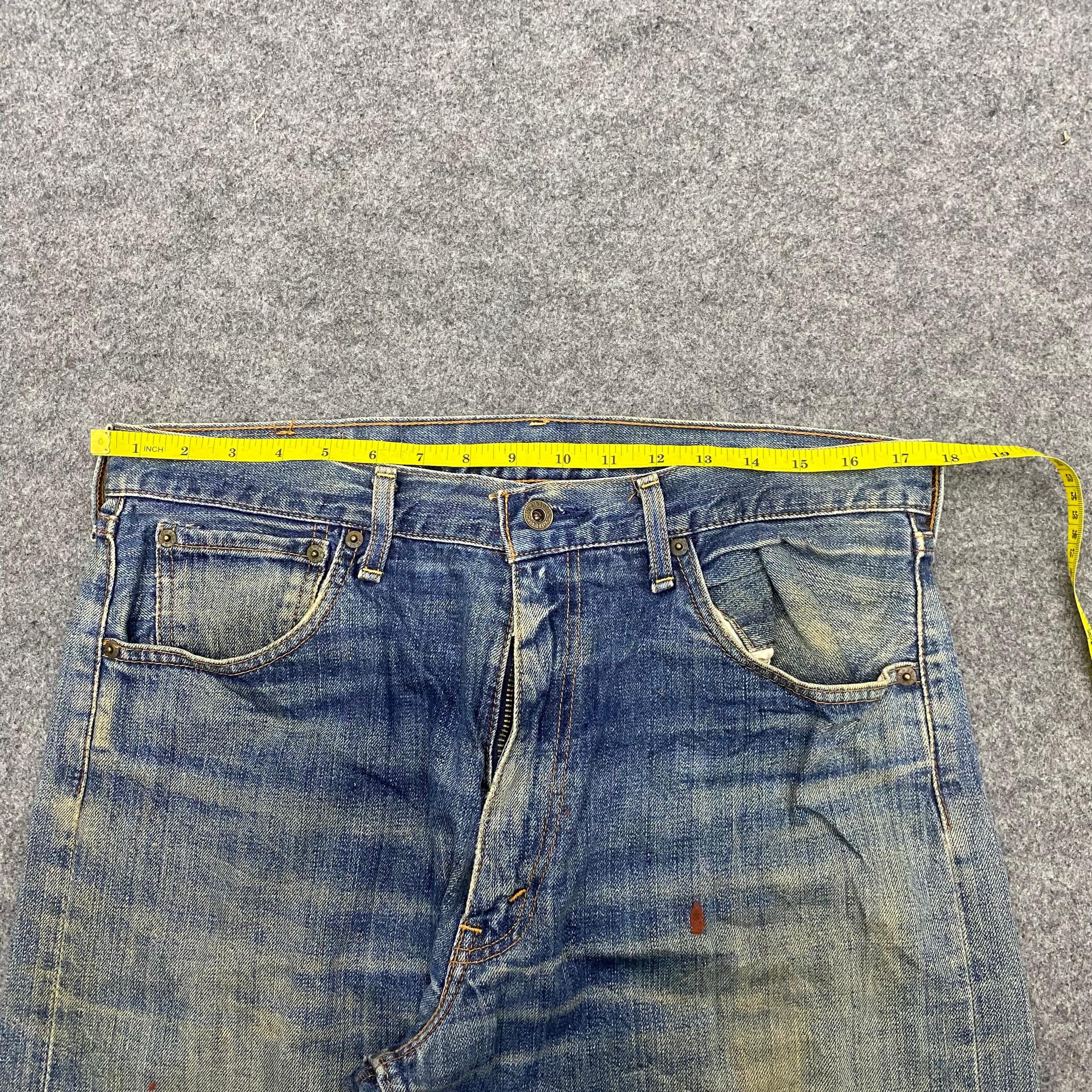 Levi's Vintage Levis 503 Distressed Denim Kurt Cobain Style Size US 35 - 4 Thumbnail