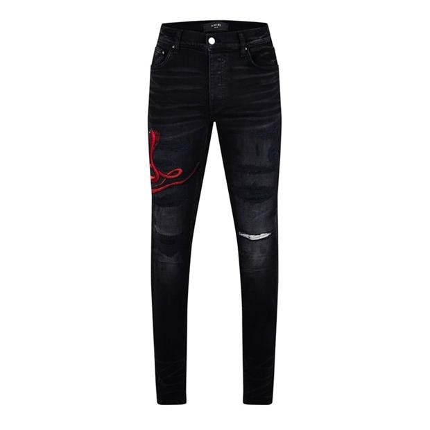 Amiri AMIRI Snake Skinny Jeans Size US 32 / EU 48 - 1 Thumbnail
