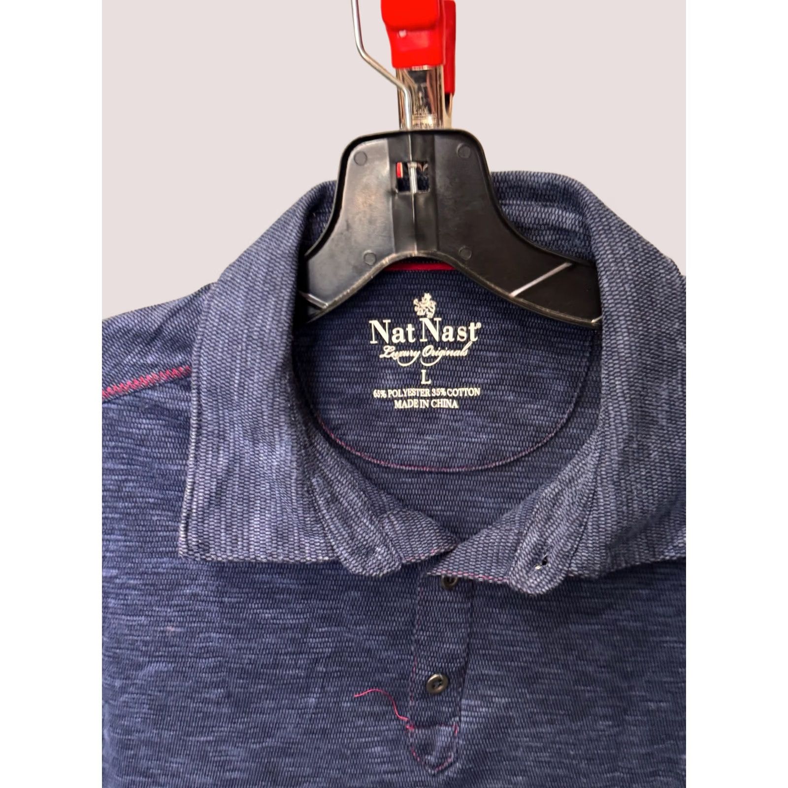 Nat Nast Nat Nast Blue Red POLO SHIRT Large L Mens Short Sleeve Multicolor Polo Shirt Size US L / EU 52-54 / 3 - 1 Thumbnail