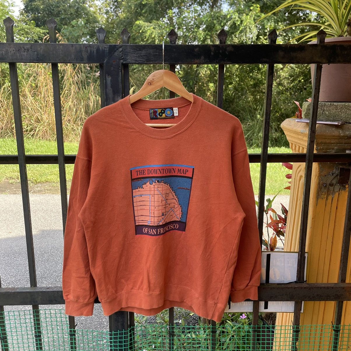 Vintage 🔥Vintage San Francisco The Downtown Map Sweatshirts Size US S / EU 44-46 / 1 - 1 Thumbnail
