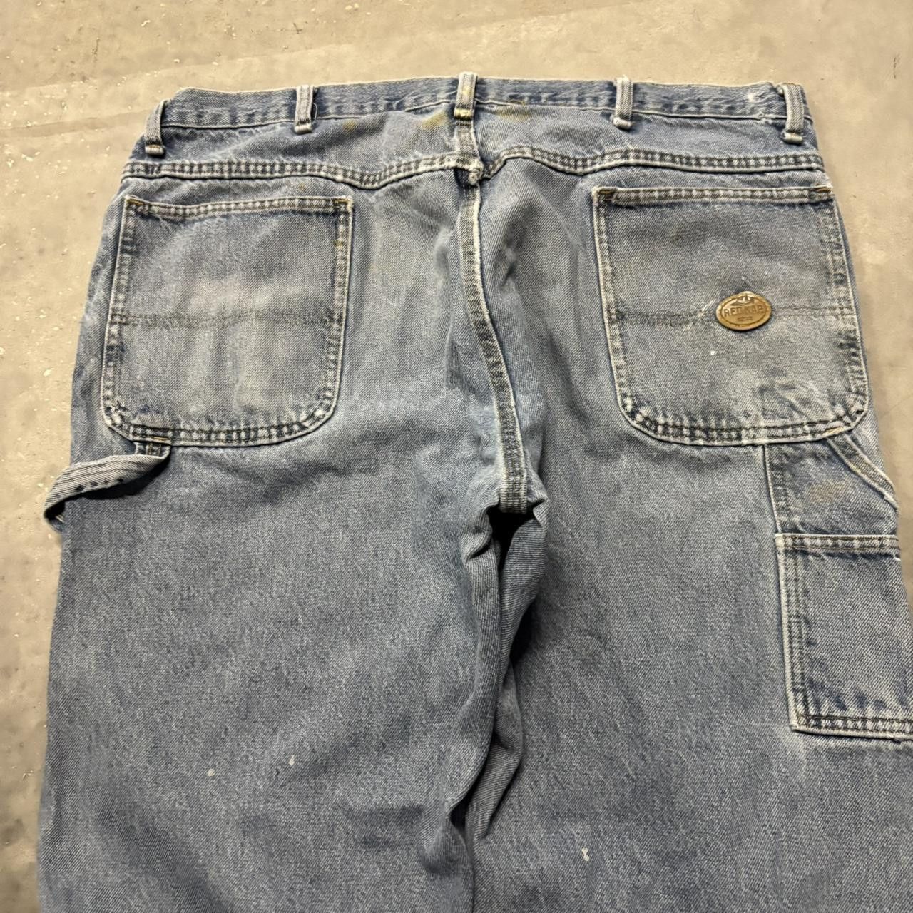 Japanese Brand × Vintage Crazy Vintage Y2K/2000s Baggy Faded Light Wash Skater Style Carpenter Denim Jeans! Size US 40 / EU 56 - 7 Thumbnail