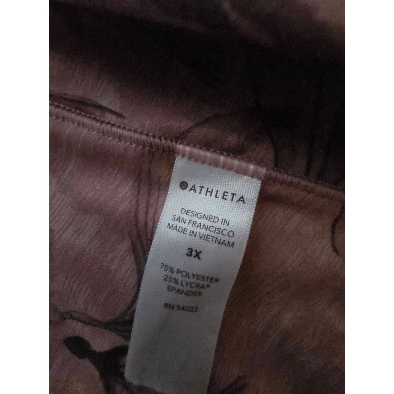 Athleta Athleta Pocket Tight Yoga Leggings Pink Floral 3X A001268 Size 42" / US 20 - 5 Thumbnail