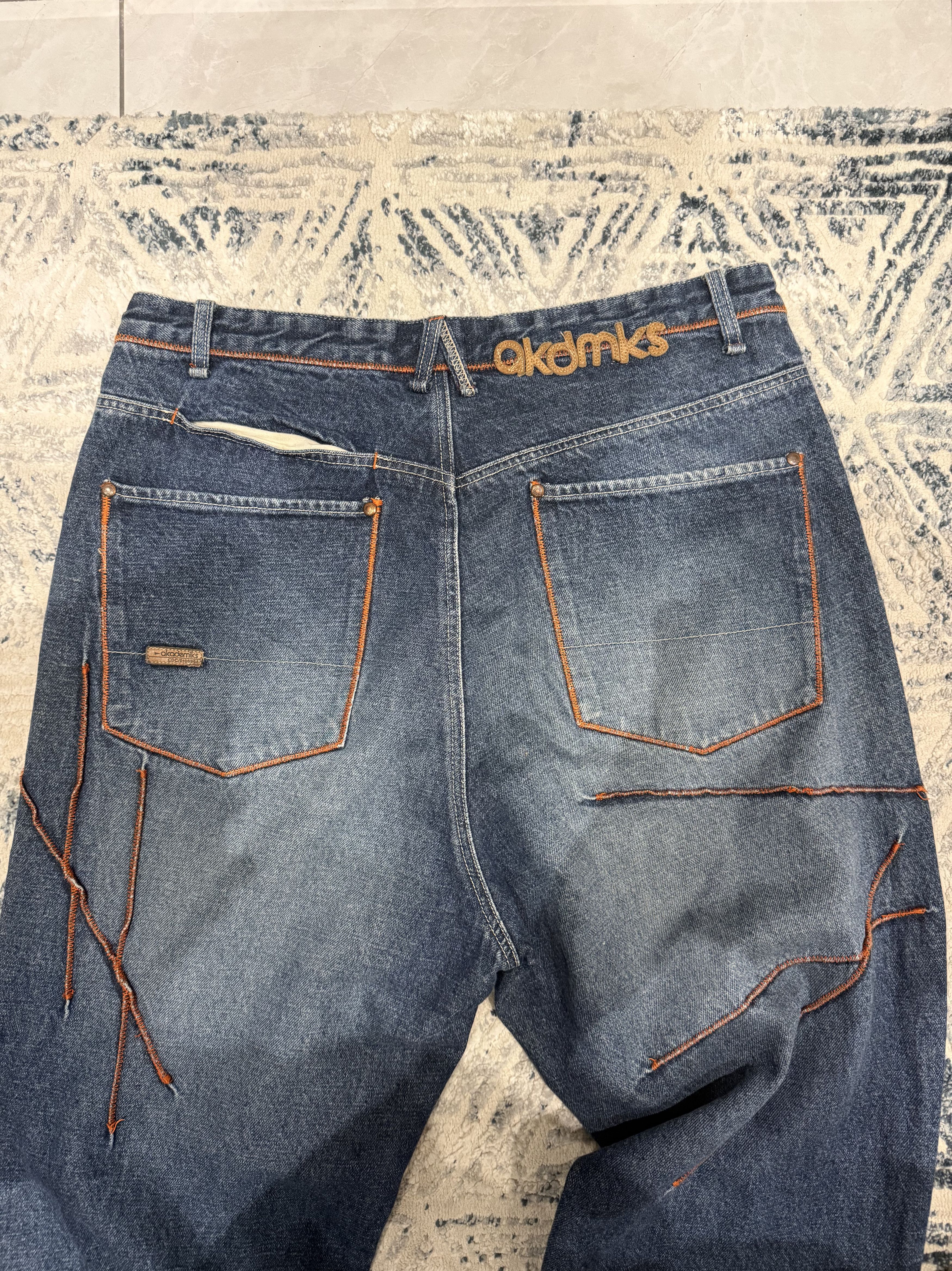 Akademiks VTG Akademiks Baggy Orange Stitched Accents Pants Size US 36 / EU 52 - 8 Thumbnail