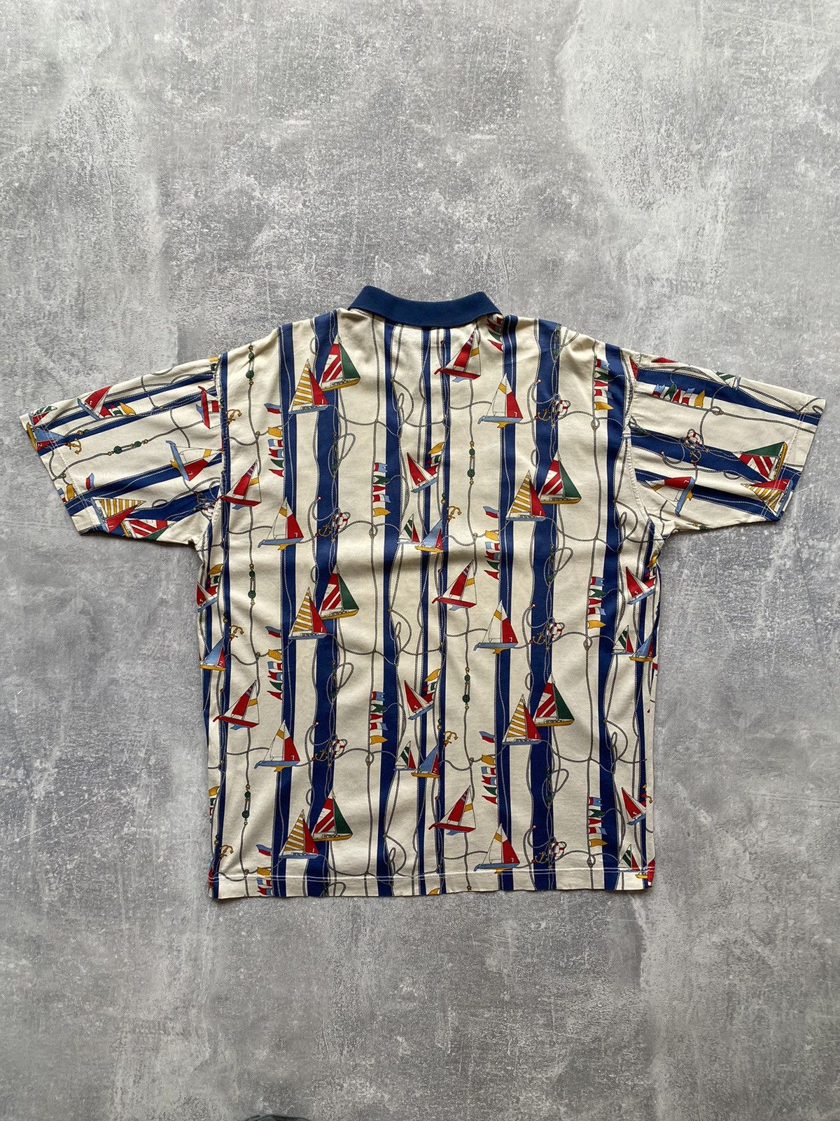 Paul & Shark × Vintage Paul & Shark Yachting Full Print Polo T-shirt Size US XL / EU 56 / 4 - 6 Thumbnail