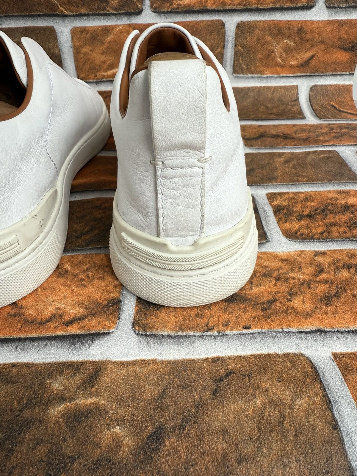 Ermenegildo Zegna Triple stitch leather trainers Size US 8 / EU 41 - 17 Thumbnail