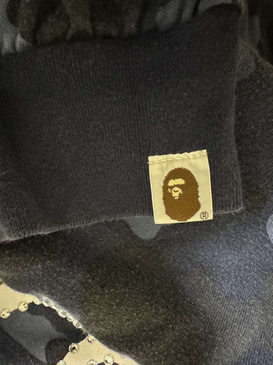 Bape A Bathing Ape Swarovski Blue Camo L/S Shirt Size US L / EU 52-54 / 3 - 12 Thumbnail