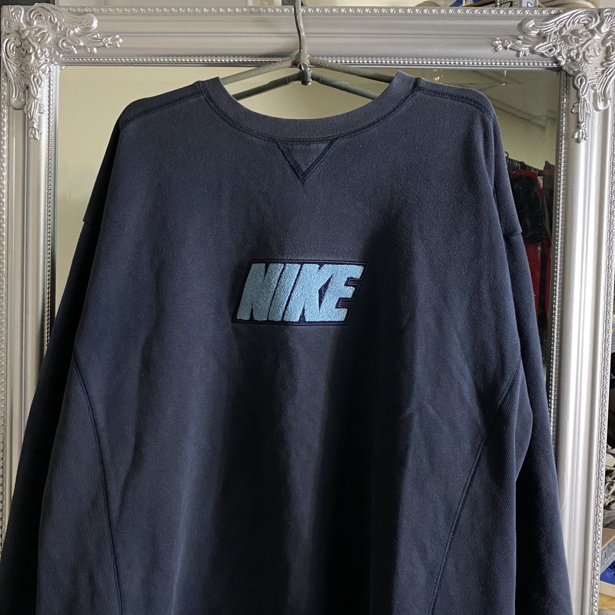 Nike Vintage Nike Sweatshirt 90s Big Central Logo Size US XXL / EU 58 / 5 - 2 Thumbnail