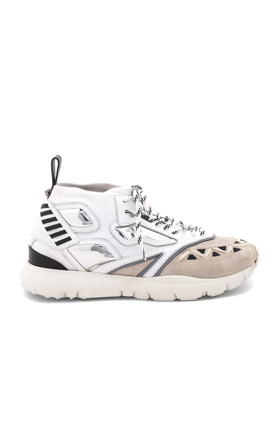 Valentino o1y0525 Hi-Top Sneakers in White/Beige Size US 7 / EU 40 - 1 Thumbnail