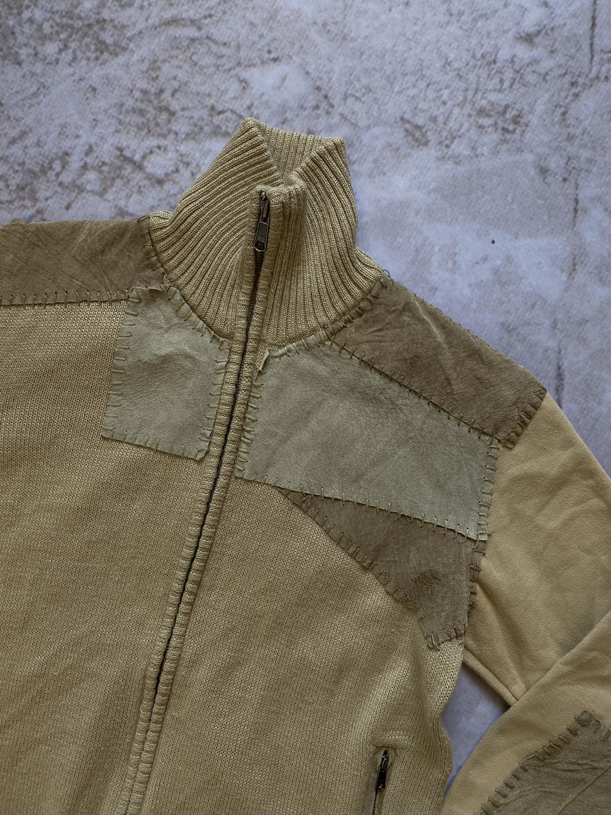 Puma × Vintage Puma Clyde Vintage Zip Sweater / Jacket with leather inserts Size US L / EU 52-54 / 3 - 3 Thumbnail