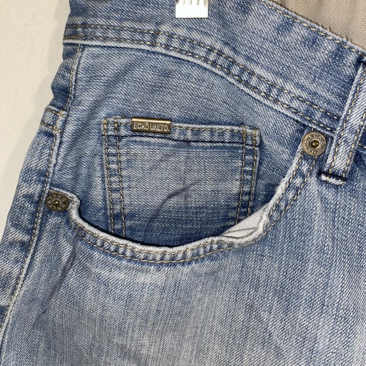 Ecko Unltd. Ecko Unltd. Men's Blue Denim Jean Jorts Baggy Faded Size US 36 / EU 52 - 4 Thumbnail