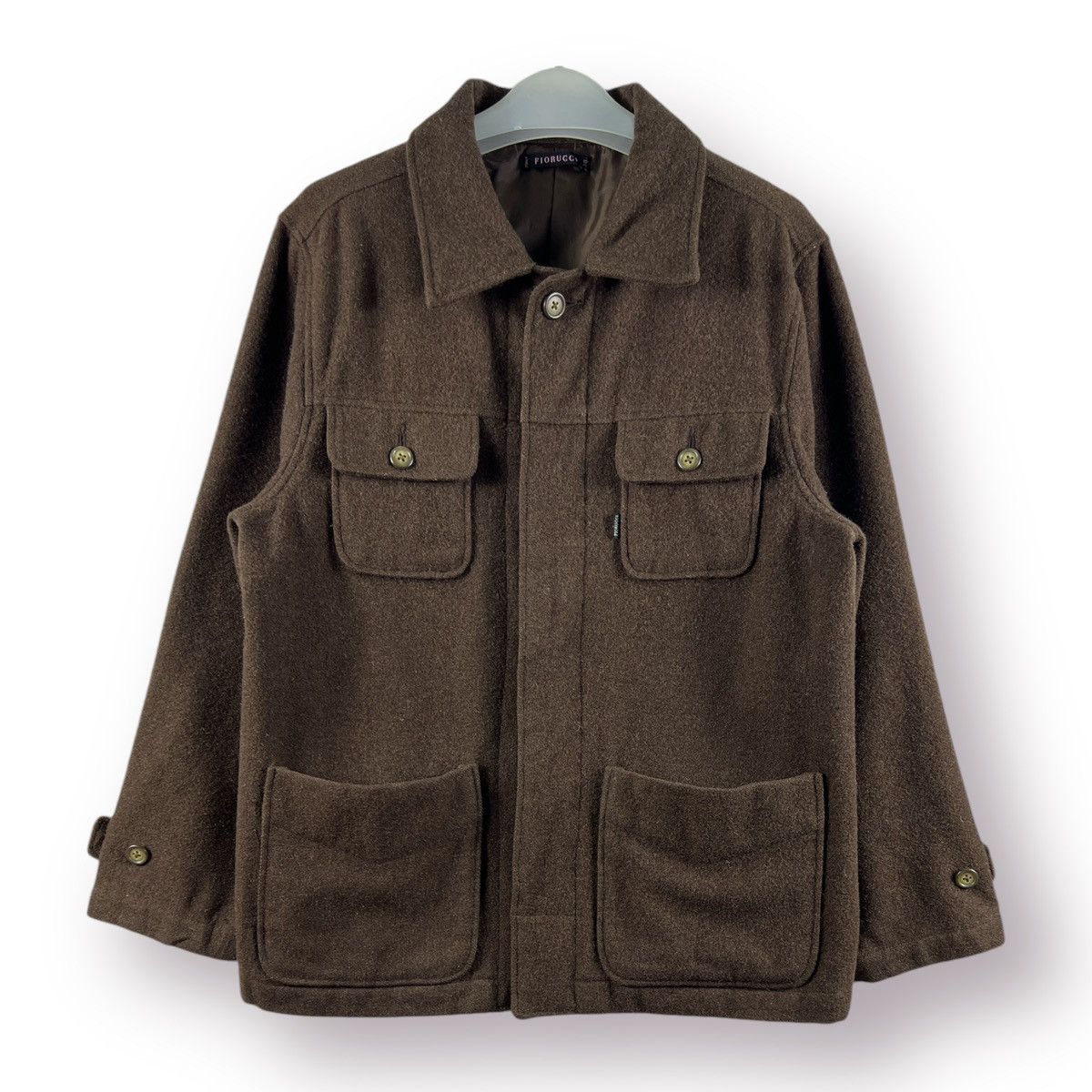 Fiorucci 🔥 FIORUCCI ITALIAN WOOL CHORE JACKET brown colors Size L / US 10 / IT 46 - 1 Thumbnail