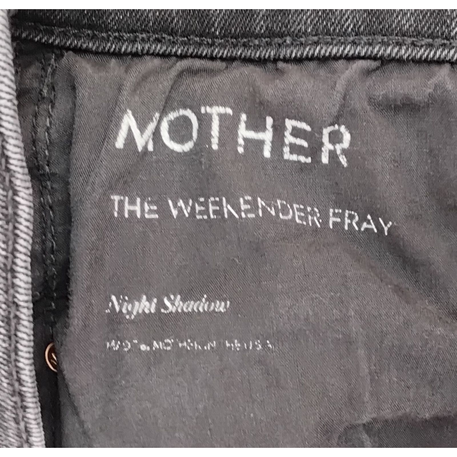 MOTHER Mother The Weekender Fray Jean Women's 28x30 Black Dark Wash Size 28" / US 6 / IT 42 - 10 Thumbnail