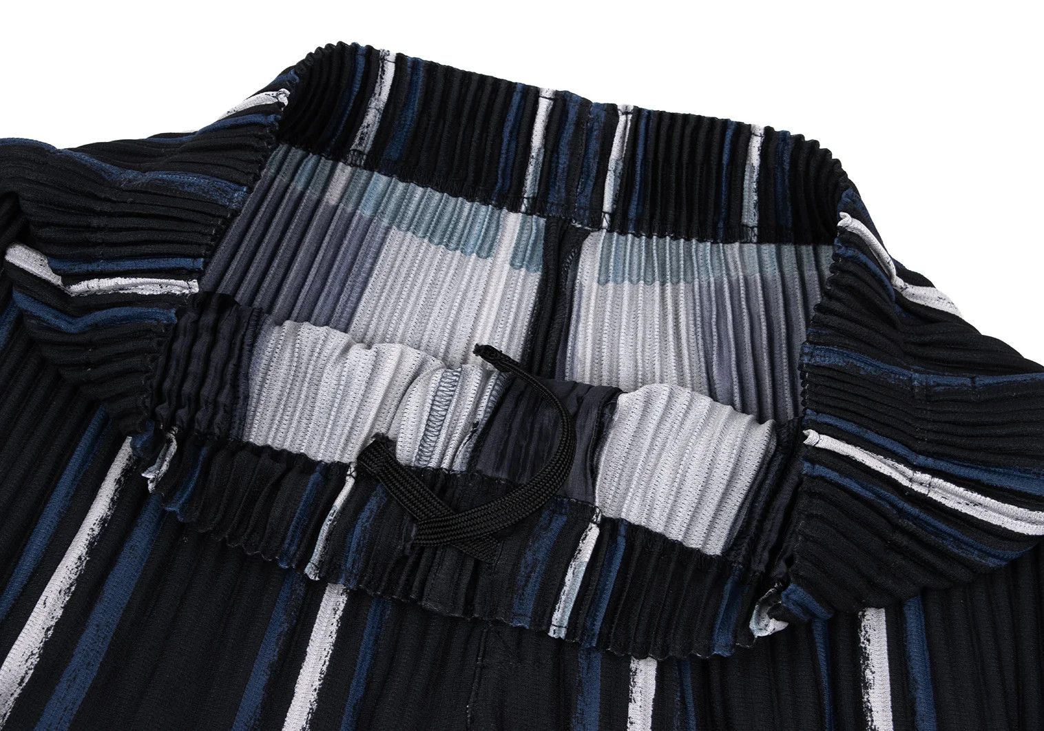 Issey Miyake Pleated Stripe Trousers in Navy Blue and Other Colors Size US 36 / EU 52 - 4 Thumbnail