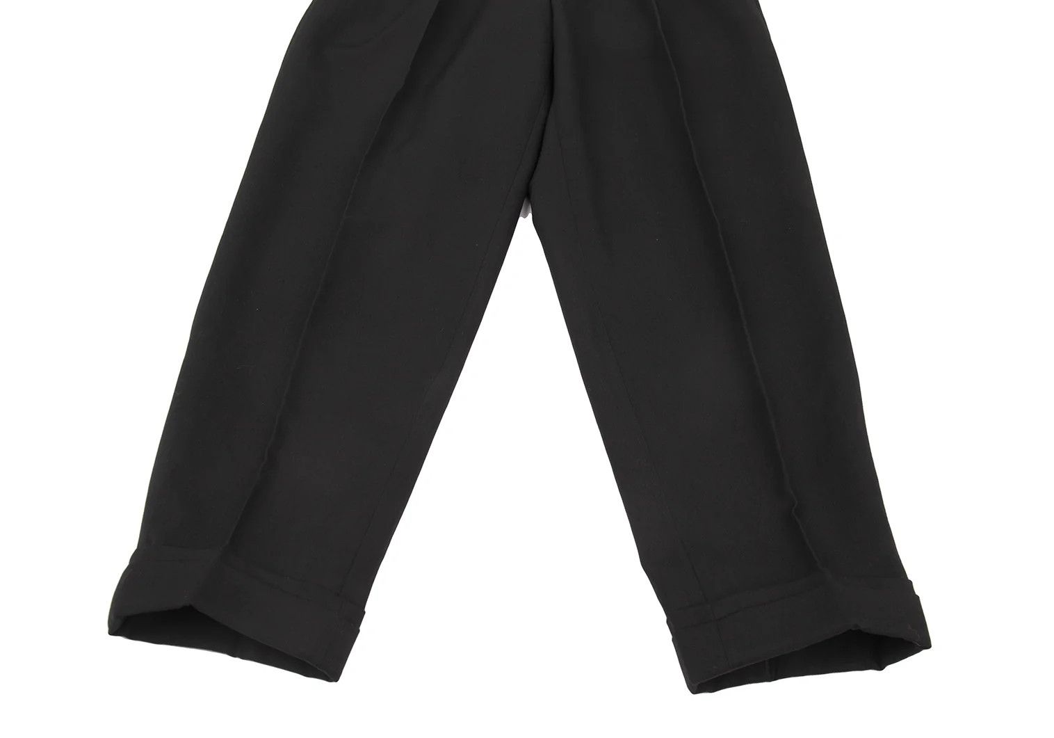 Comme des Garcons Homme Plus Wool Gabardine Hem Layered Double Pants in Black, Size M Size US 36 / EU 52 - 6 Thumbnail