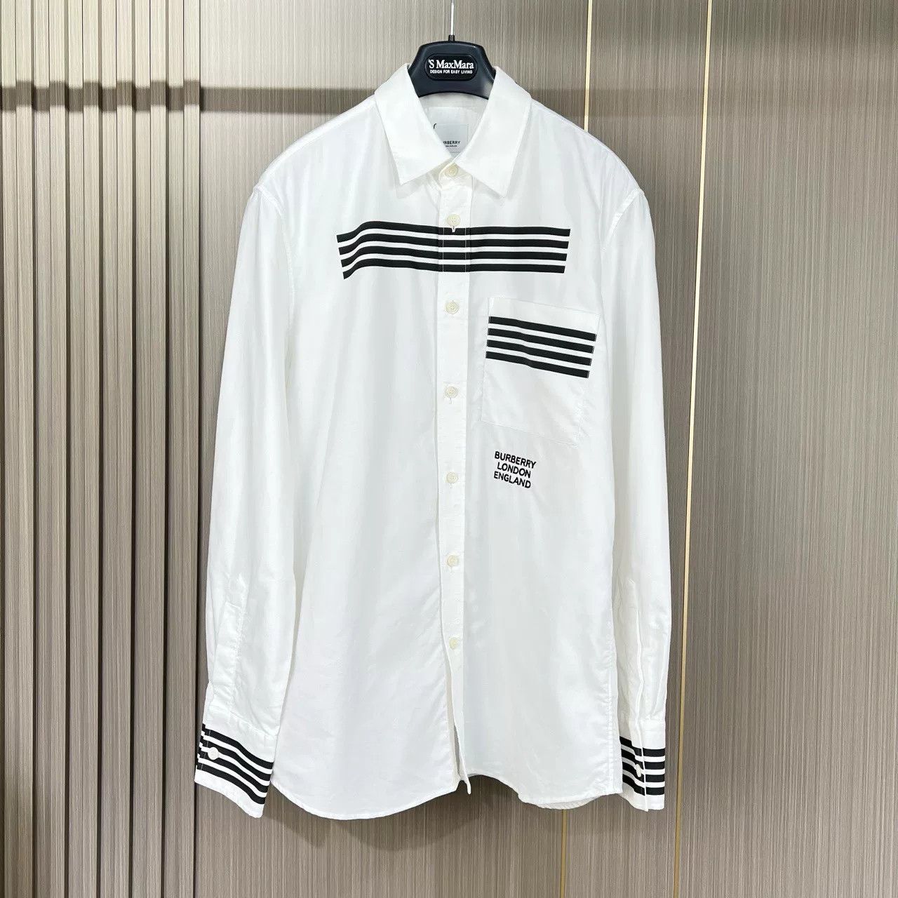 Burberry burberry embroidered stripe long sleeve shirt Size US M / EU 48-50 / 2 - 1 Thumbnail
