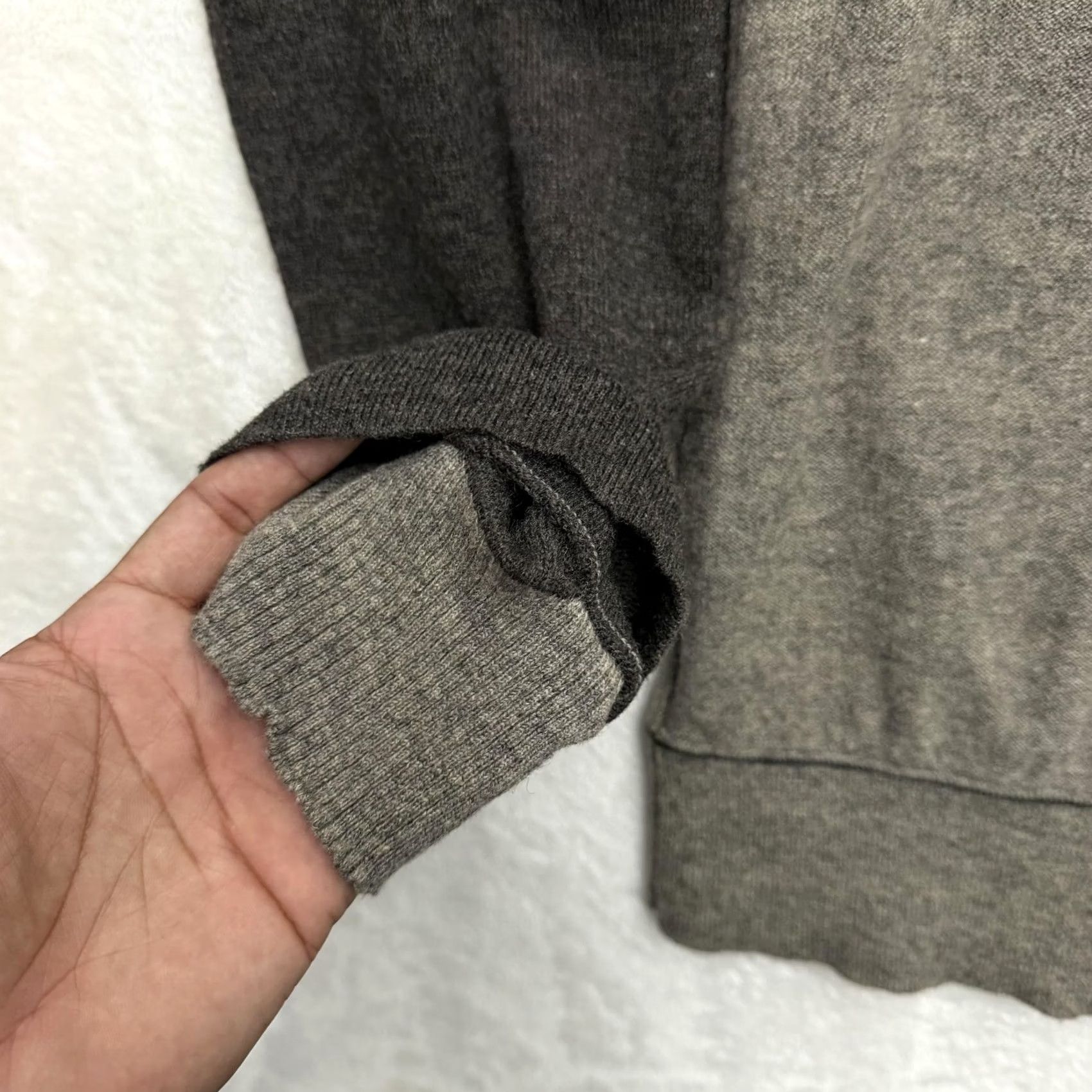Banana Republic VINTAGE Banana Republic Jacket Mens XL Gray Lambswool Cashmere Blend Full Zip Mock Neck Size US XL / EU 56 / 4 - 7 Thumbnail