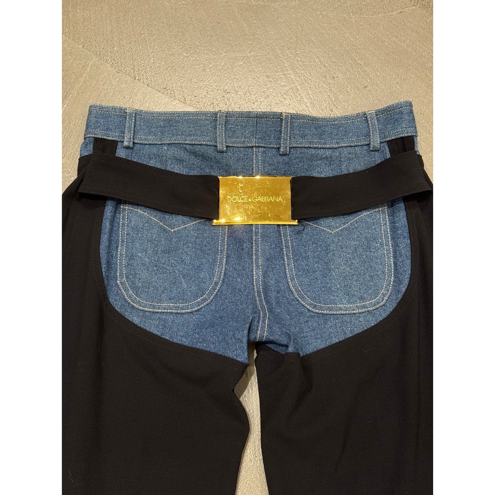 Dolce & Gabbana S/S2001 Dolce & Gabbana western hybrid wool/denim pants Size 26" / US 2 / IT 38 - 8 Thumbnail