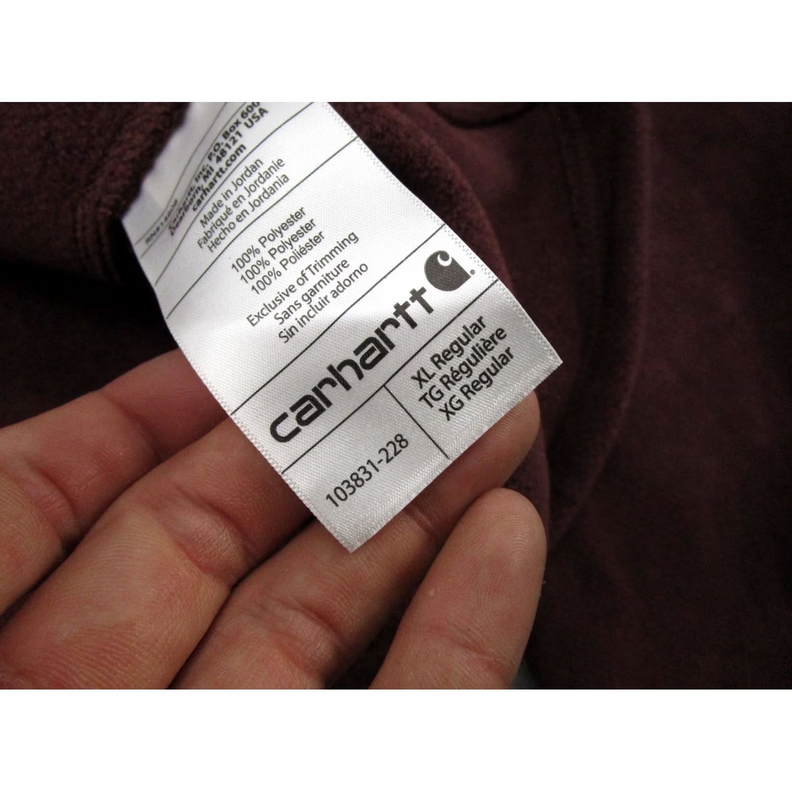 Carhartt Carhartt Dalton 1/2 Zip Fleece Sweatshirt Jacket Mens XL Maroon Red 90s Classic Outdoor Hiking Hunting Size US XL / EU 56 / 4 - 4 Thumbnail
