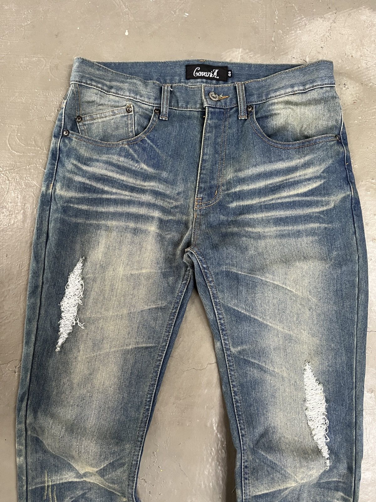 If Six Was Nine GRAIL CAVARI A MUD MAX WASHED DISTRESSED COTTON PANT Size US 30 / EU 46 - 3 Thumbnail