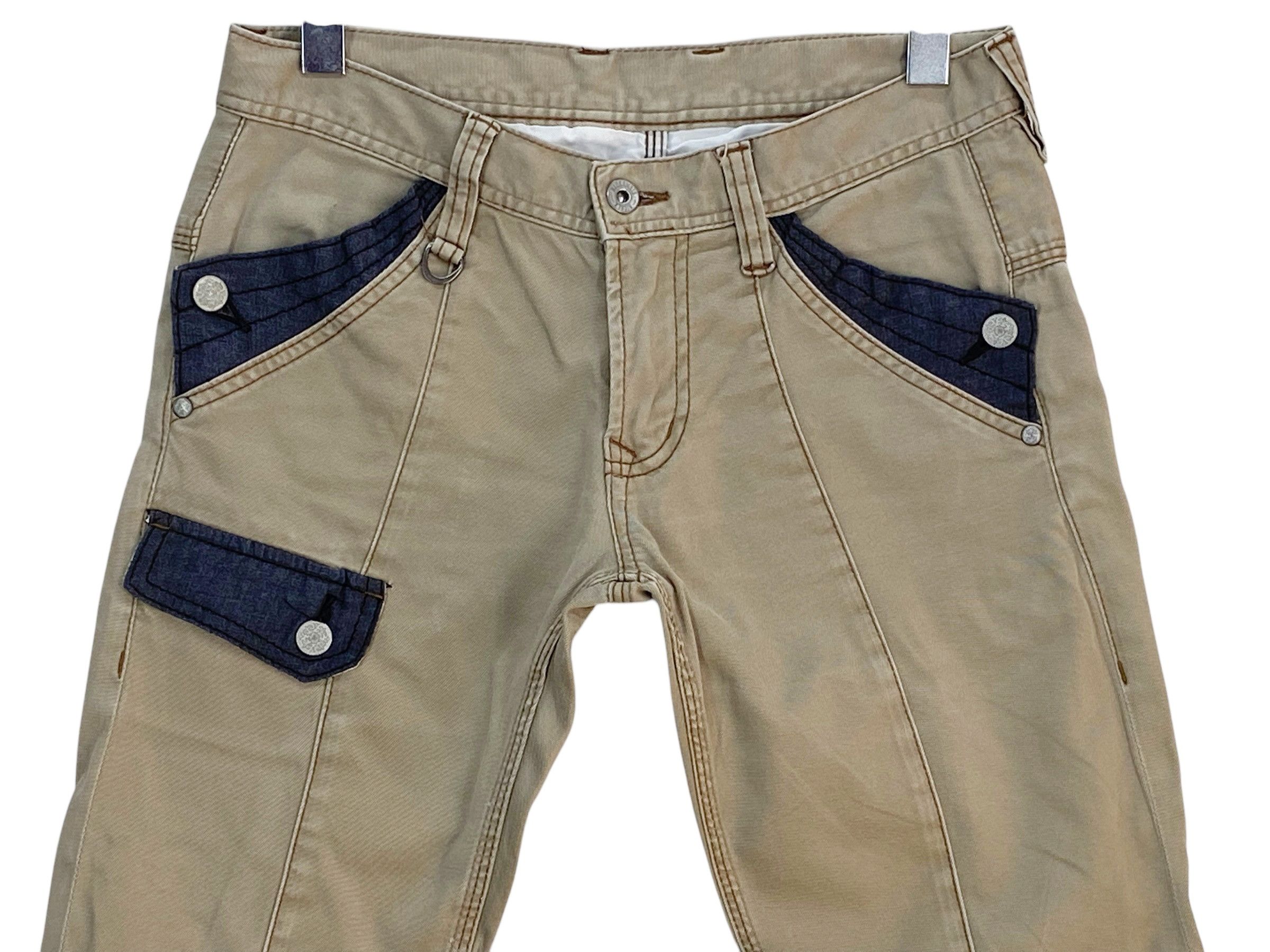 Japanese Brand × Nicole Club Nicole Hideaways Pants Multi Zipper Flare Jeans Size US 34 / EU 50 - 3 Thumbnail