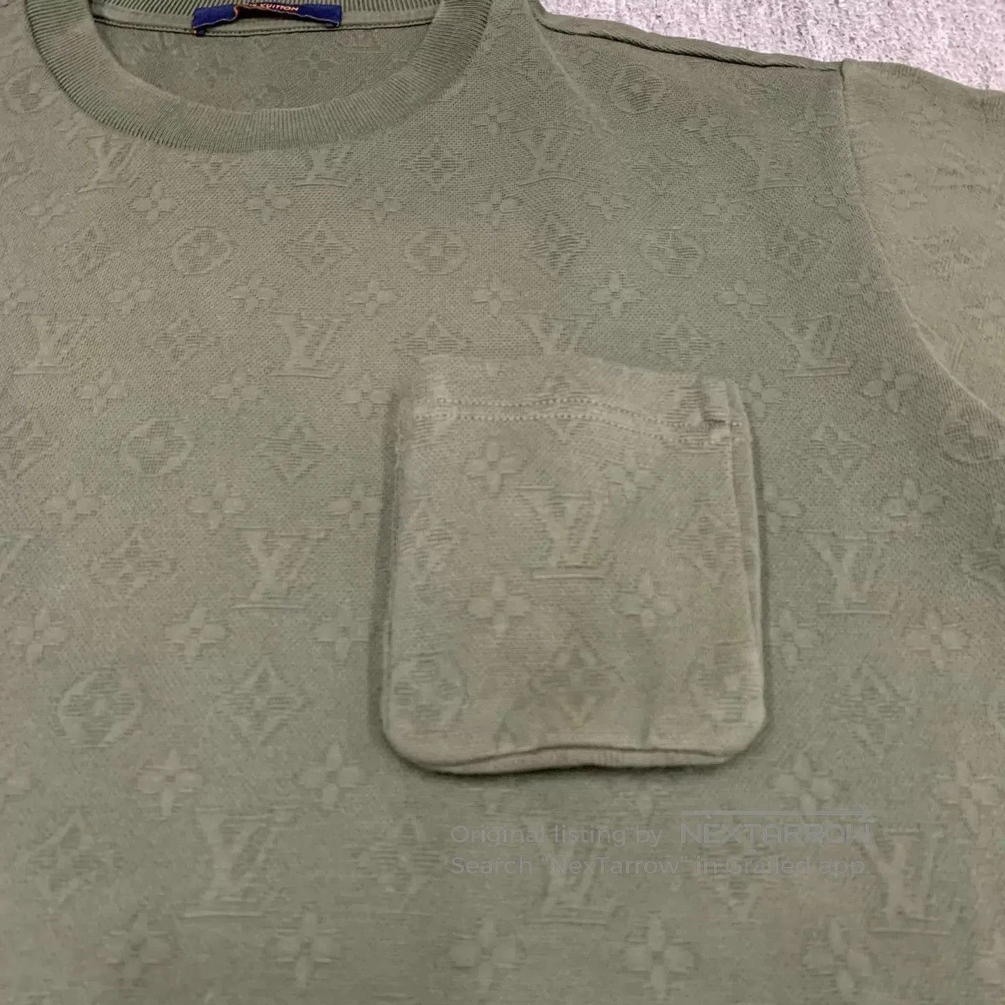 Louis Vuitton Green Short Sleeve Shirt with Chest Pocket. Size US L / EU 52-54 / 3 - 5 Thumbnail