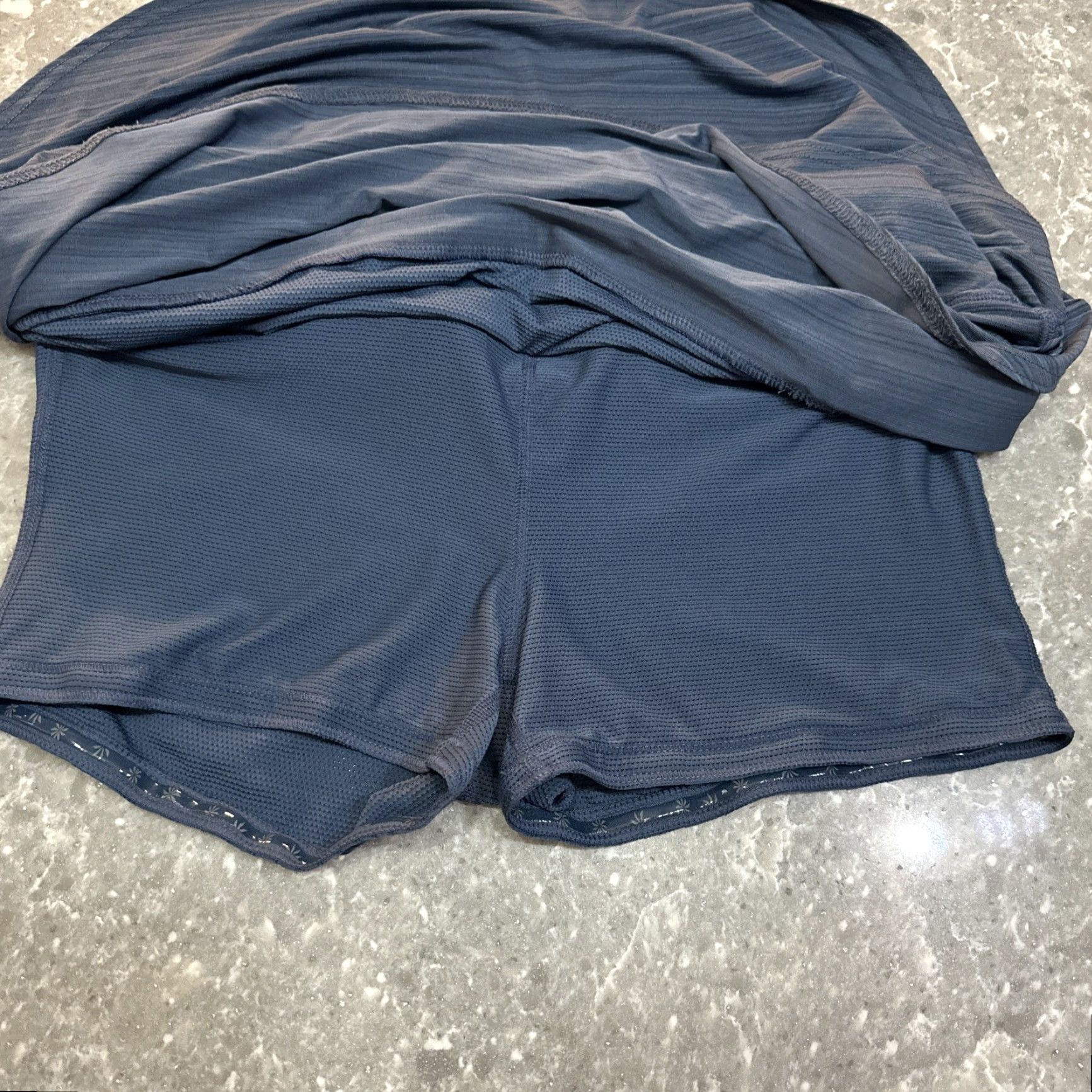 Athleta Athleta Swagger Skort Womens M Blue Striped Athletic Shorts / Skirt, Layered, Pull On, Tennis, Short Size 32" / US 10 / IT 46 - 7 Thumbnail