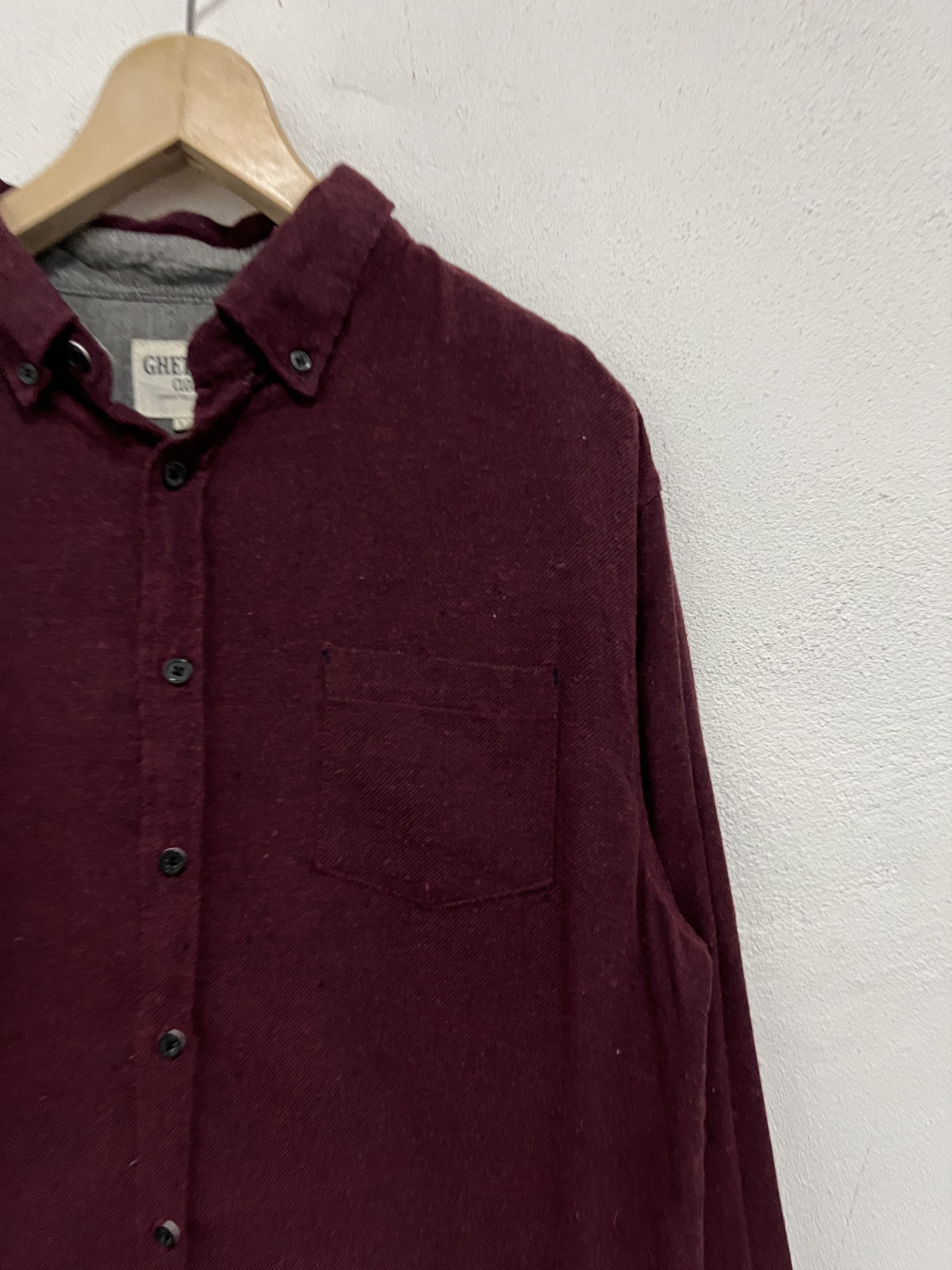 Japanese Brand Vintage Ghetto Trading Plain Shirt Button Up Jacket Size US L / EU 52-54 / 3 - 4 Thumbnail