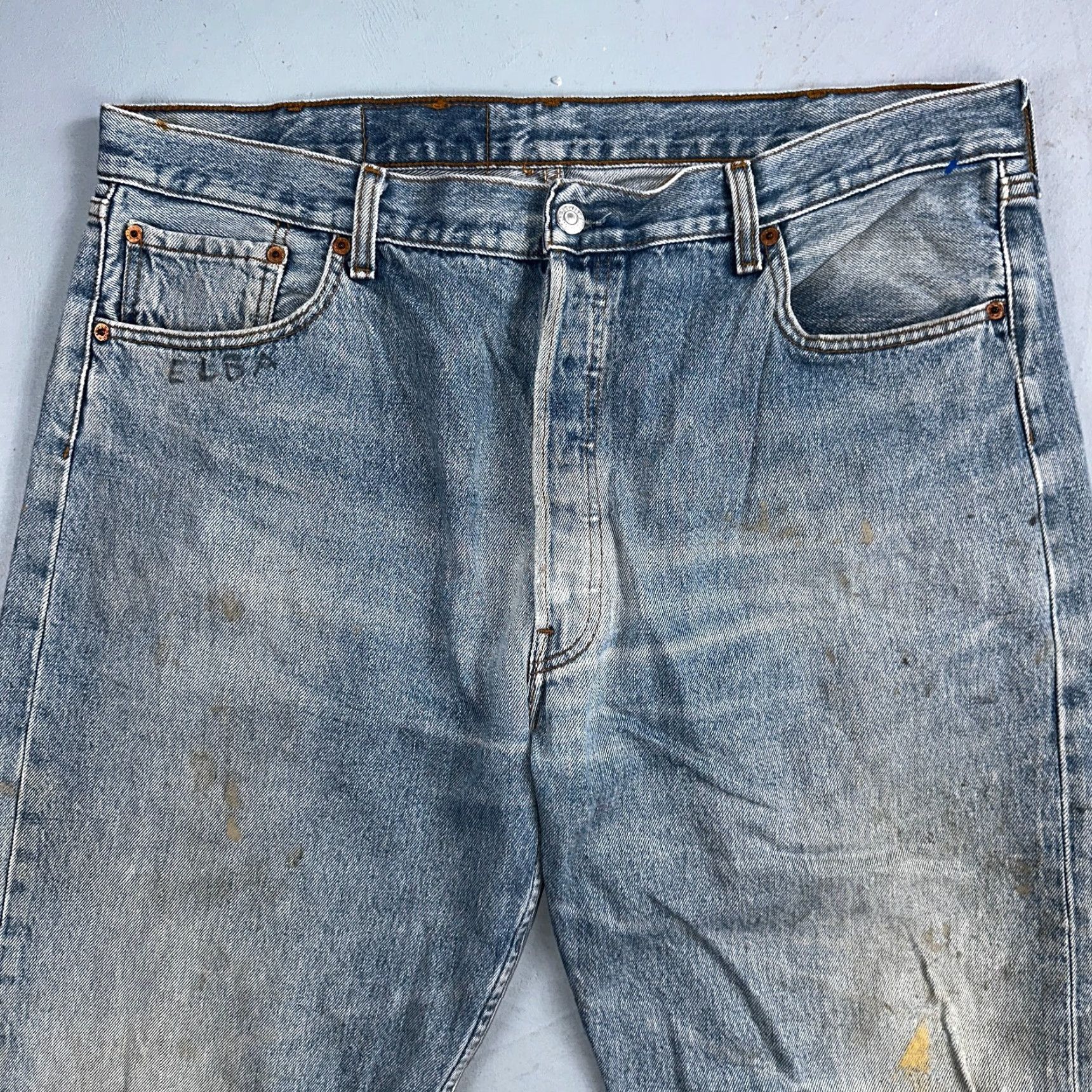 Levi's VINTAGE Levi's 501 Jeans Straight Fit Men 40x36 Light Wash 90s Y2K Cotton denim Size US 40 / EU 56 - 2 Thumbnail