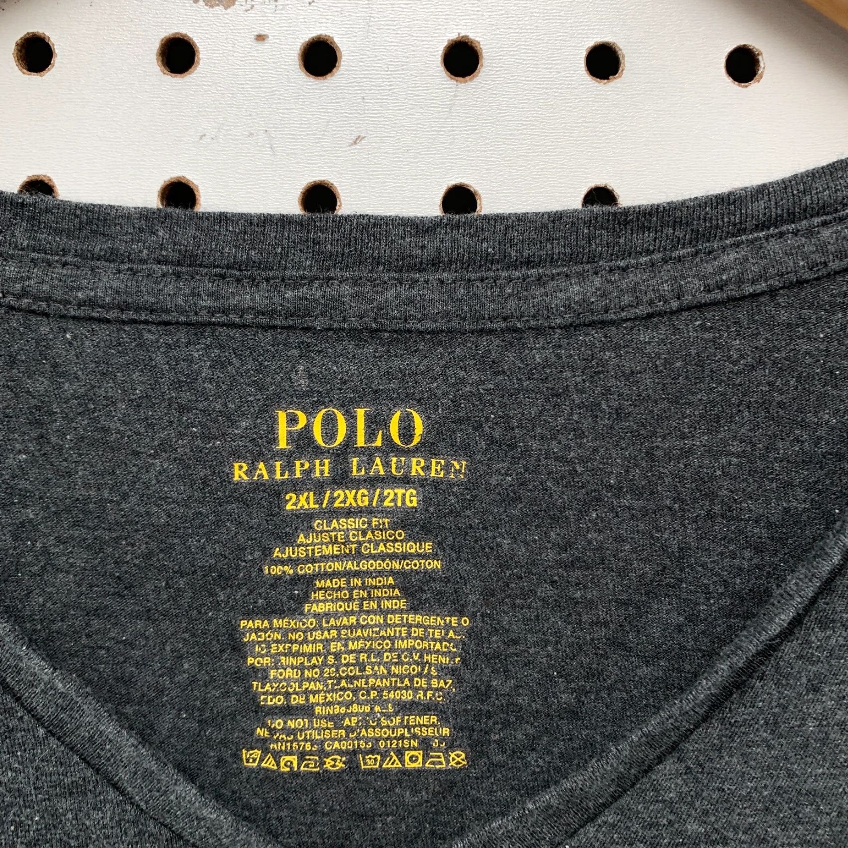 Polo Ralph Lauren Polo Ralph Lauren Shirt Mens XL Gray Pony V-Neck Casual 24.5x26.5 Size US XL / EU 56 / 4 - 7 Thumbnail