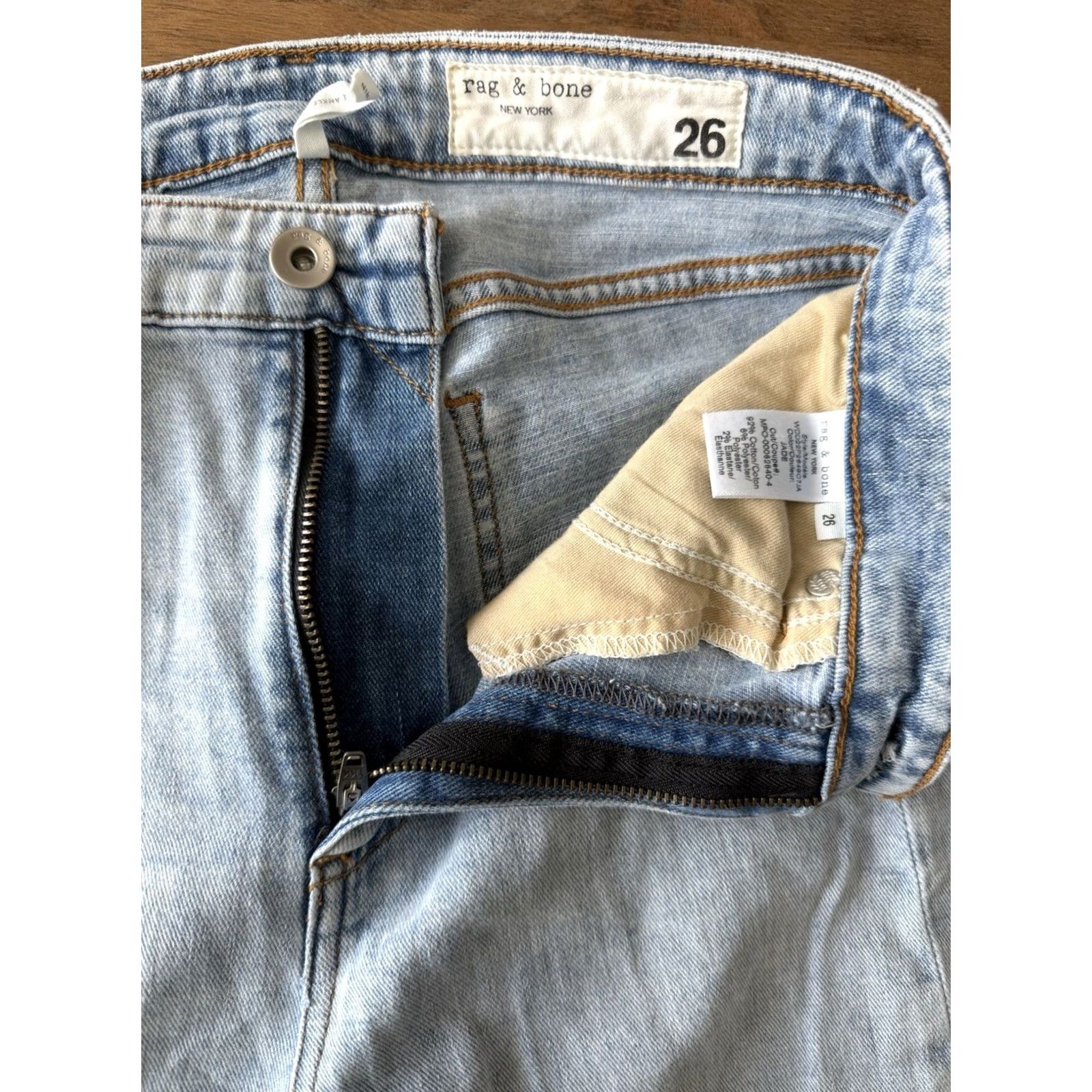 Rag & Bone rag & bone Nina High-Rise Ankle Flare Jeans Women 26 Light Blue Denim 5-Pocket Stretch Bohemian City Hippe Retro Logo 90s Womens Size 26" / US 2 / IT 38 - 5 Thumbnail