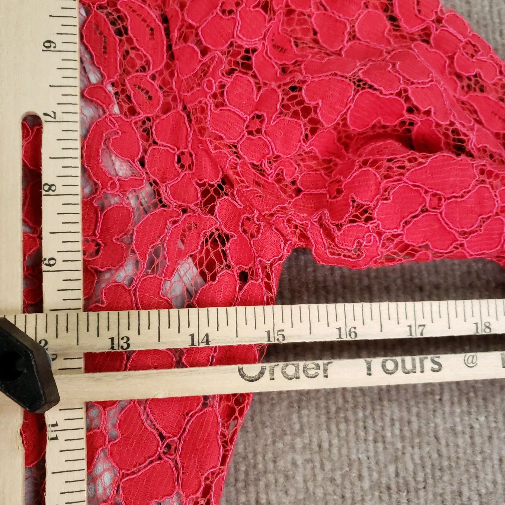 Vintage L.k Bennett Dr Wardour Dress Womens Size 6 Pink Lace Lined Floral Short Sleeve Size 28" / US 6 / IT 42 - 3 Thumbnail