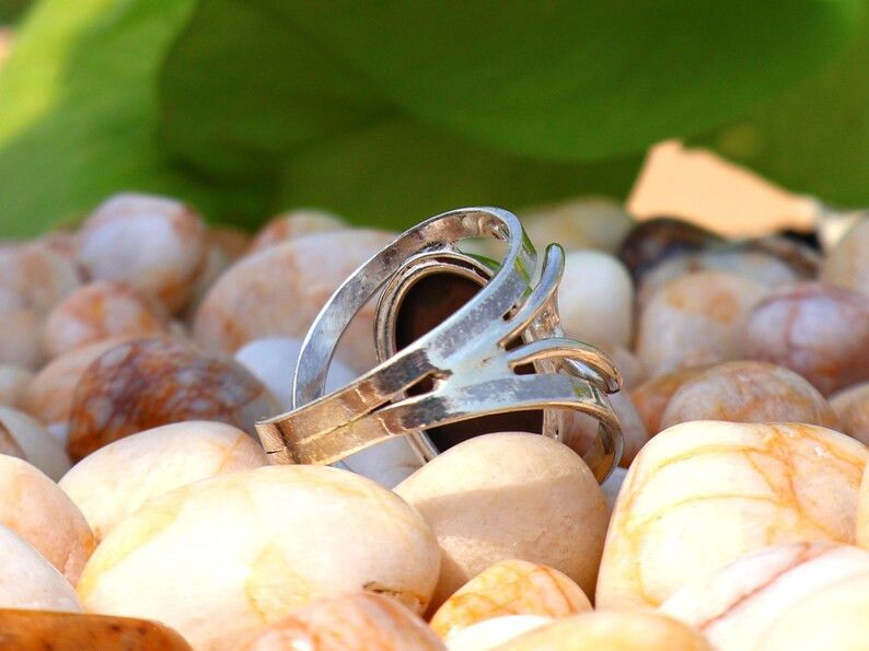 Handmade Smoky Quartz Ring, Handmade 925 Silver Ring, Brown Gemstone Size ONE SIZE - 6 Thumbnail