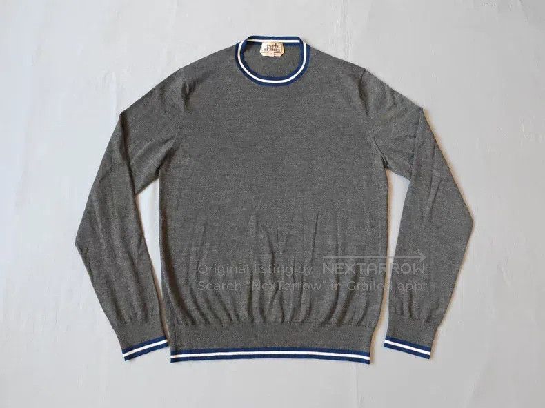 Other Hermes Cashmere knit sweater, grey, 80% cashmere + 20% mul Size US S / EU 44-46 / 1 - 1 Thumbnail
