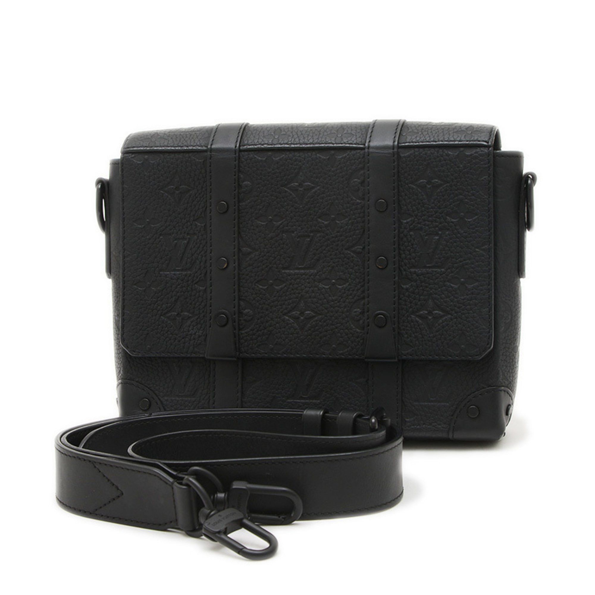 Louis Vuitton Monogram Trunk Messenger Pm Shoulder Bag Black M57726, Women's