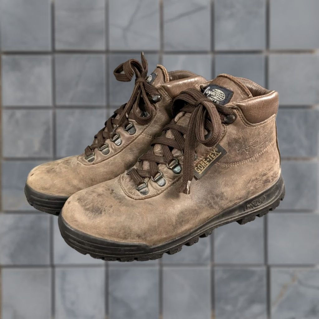 Vasque Vasque Skywalk GTX Boots Hiking - Womens 7.5M - Brown - Leather - Gore-Tex - Italy - Retro Outdoor Hiking Boots Size US 8 / IT 38 - 1 Thumbnail