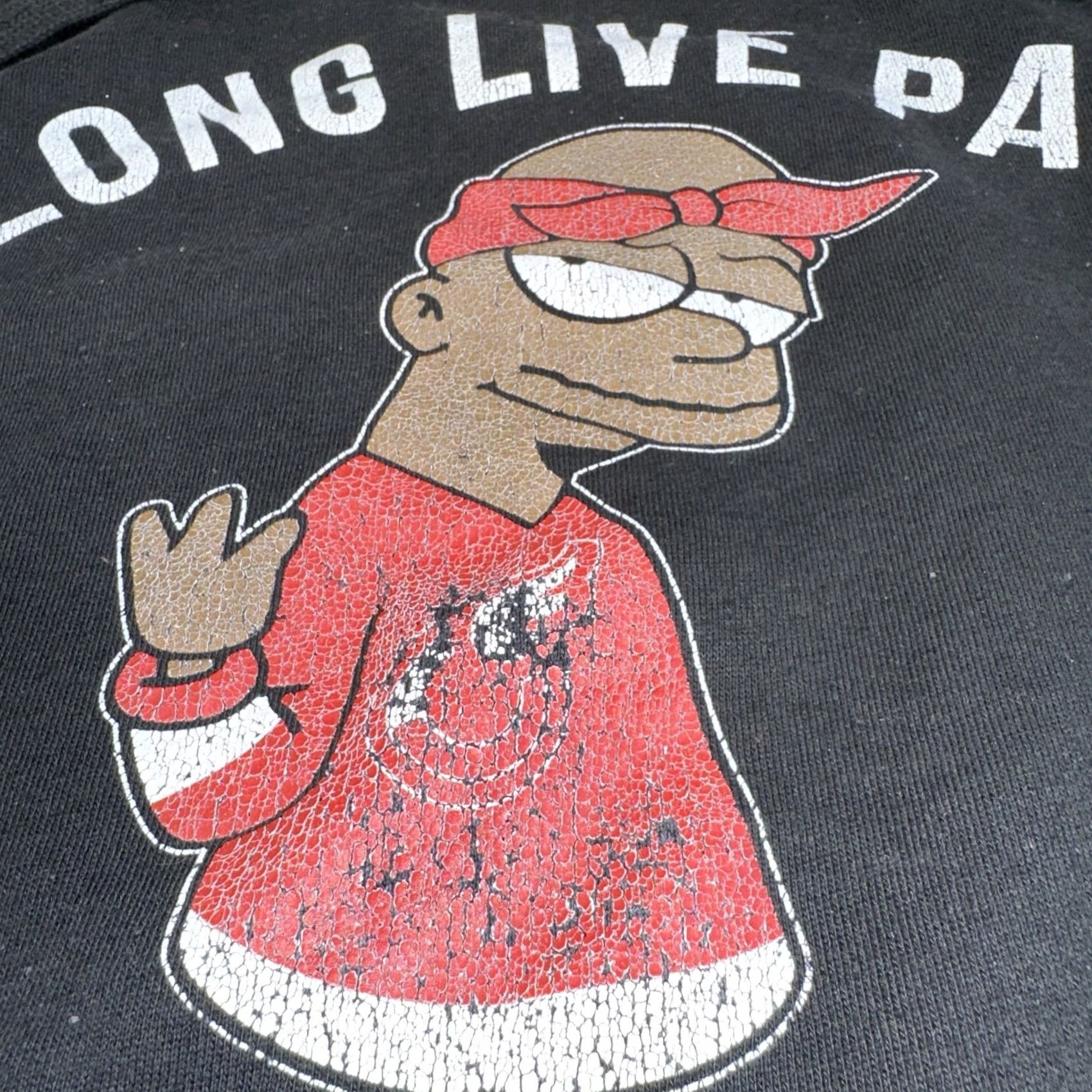 Vintage 2Pac Simpsons hoodie Men Medium Black Pullover M & M Shirt/Hoodie Size US M / EU 48-50 / 2 - 3 Thumbnail