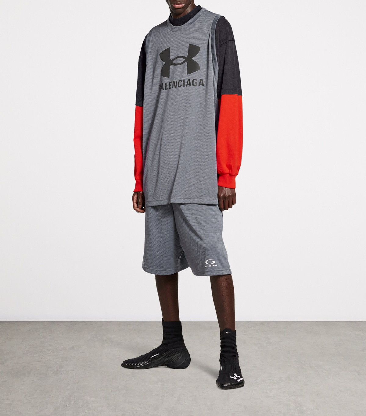 Balenciaga × Under Armour Triple Layered Mesh Sweatshirt Size US M / EU 48-50 / 2 - 4 Thumbnail