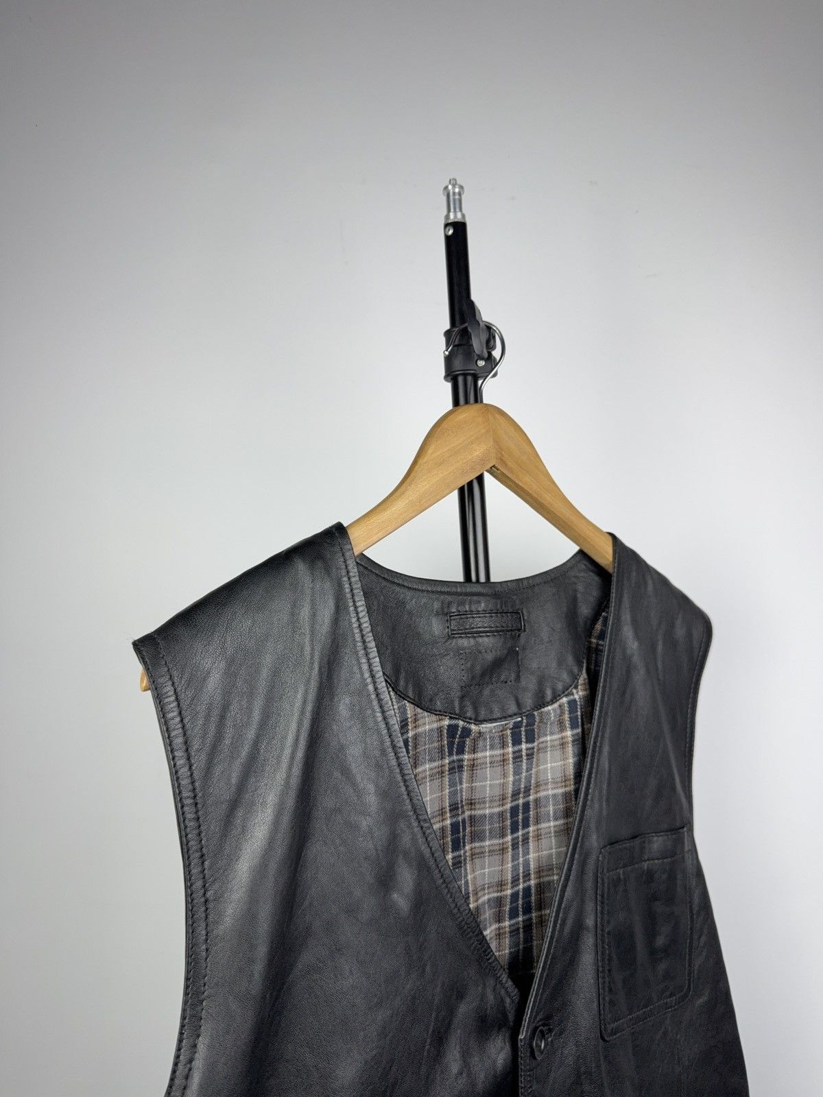 Vintage 90s Retro Biker Racing Opium Western Leather Vest