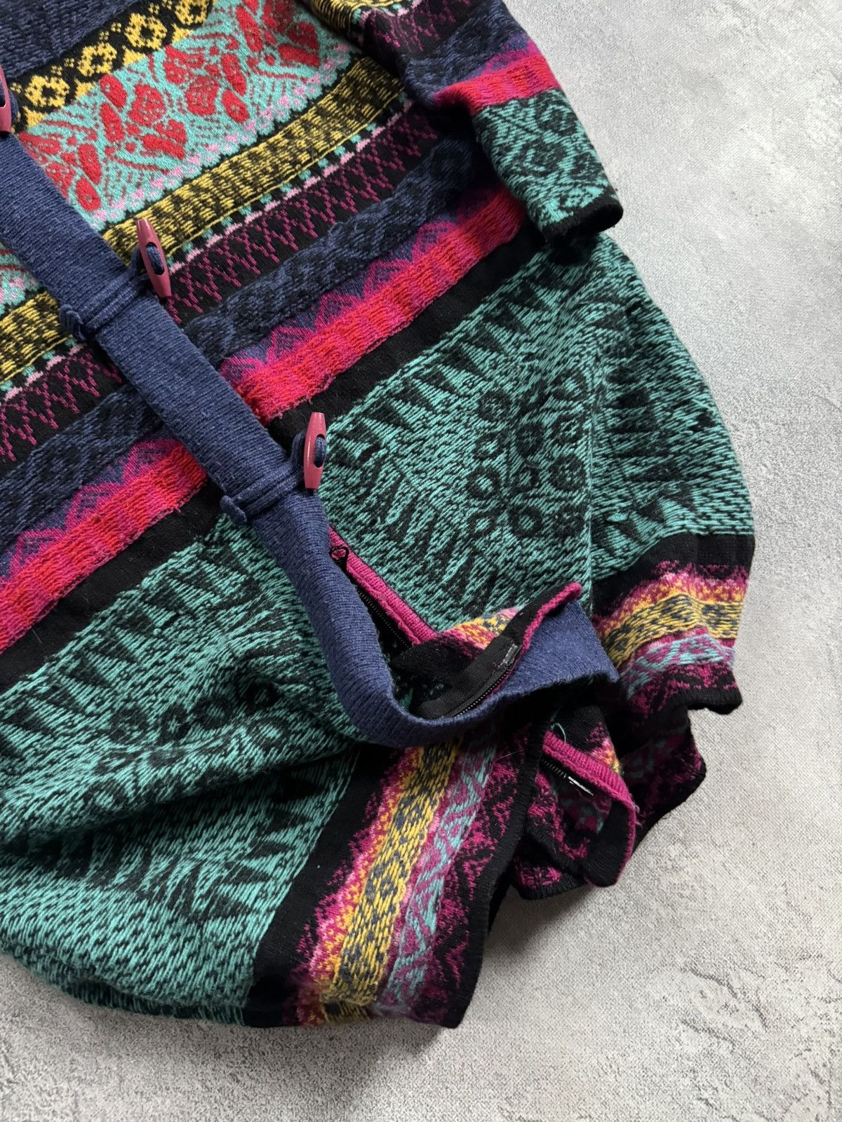 Dale Of Norway Ivko 44size printed flowers aztec knitwear jacket cardigan Size L / US 10 / IT 46 - 2 Thumbnail