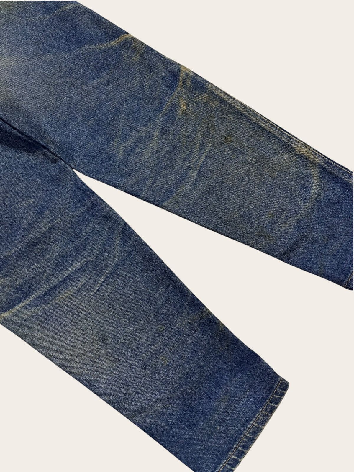 Junya Watanabe Vtg Japan Bobson Heavy Yellow Rusty Washed Distress Jeans Size US 34 / EU 50 - 6 Thumbnail