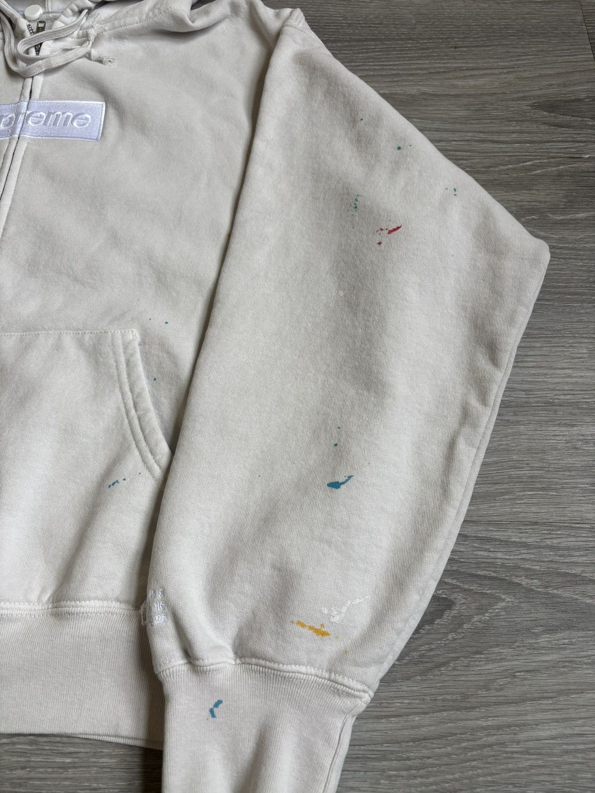 Maison Margiela × Supreme Supreme Maison Margiela Box Logo Zipup Hoodie White Size US M / EU 48-50 / 2 - 5 Thumbnail