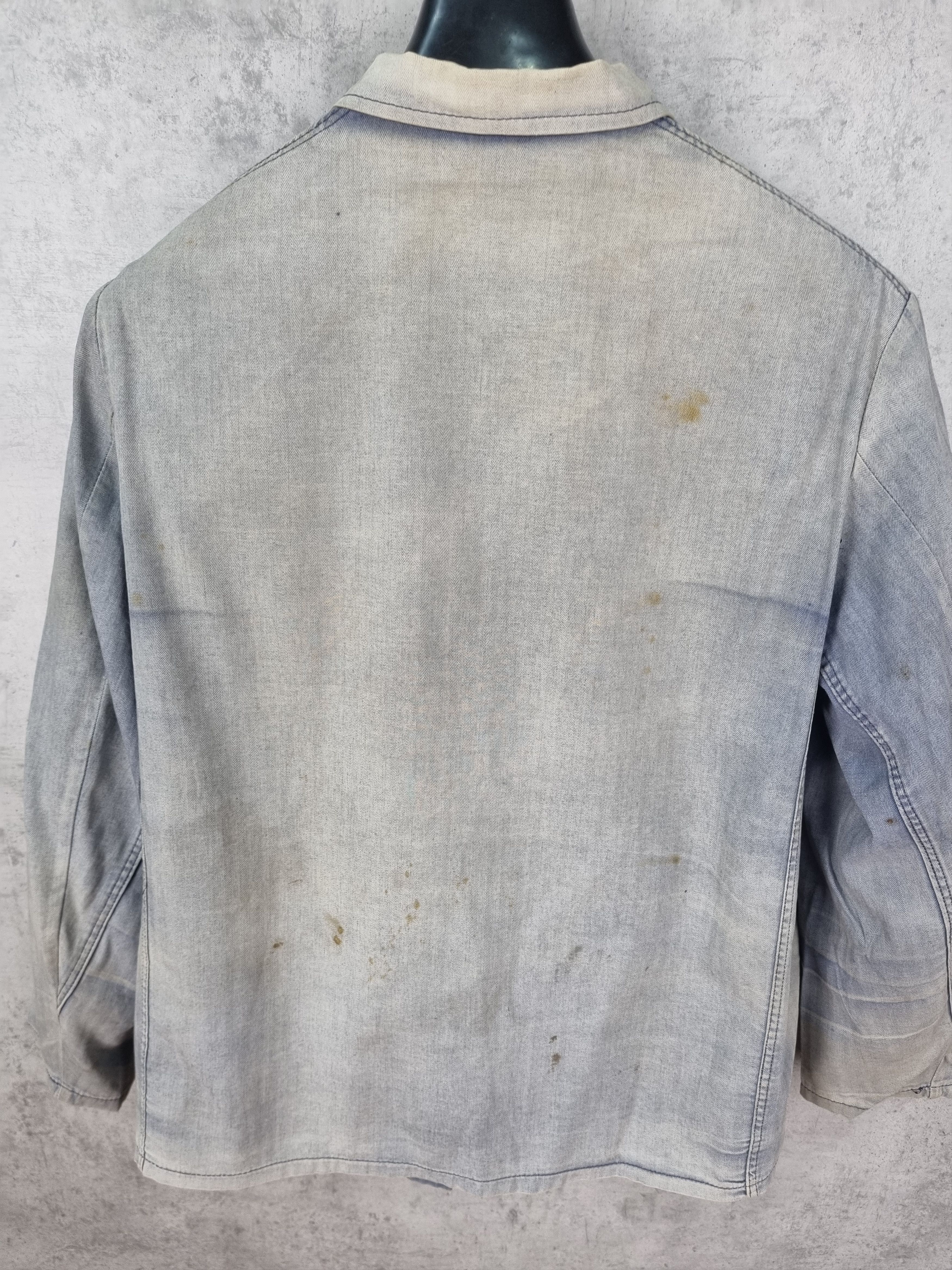 Vintage Unique Destroyed Faded Dirty Painted Worker Vintage Jacket Size US XXL / EU 58 / 5 - 9 Thumbnail