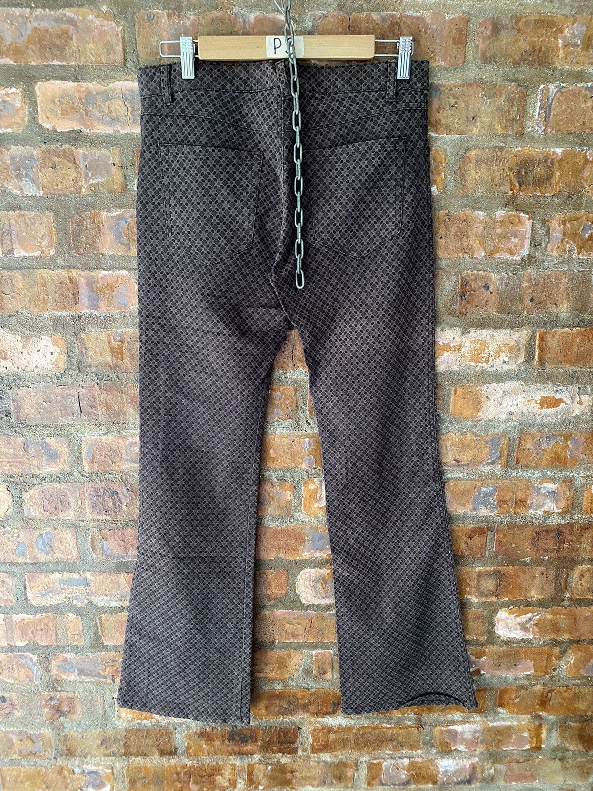 Katharine Hamnett London 2000s Hamnet Flare Texture Pants Size US 31 - 8 Thumbnail
