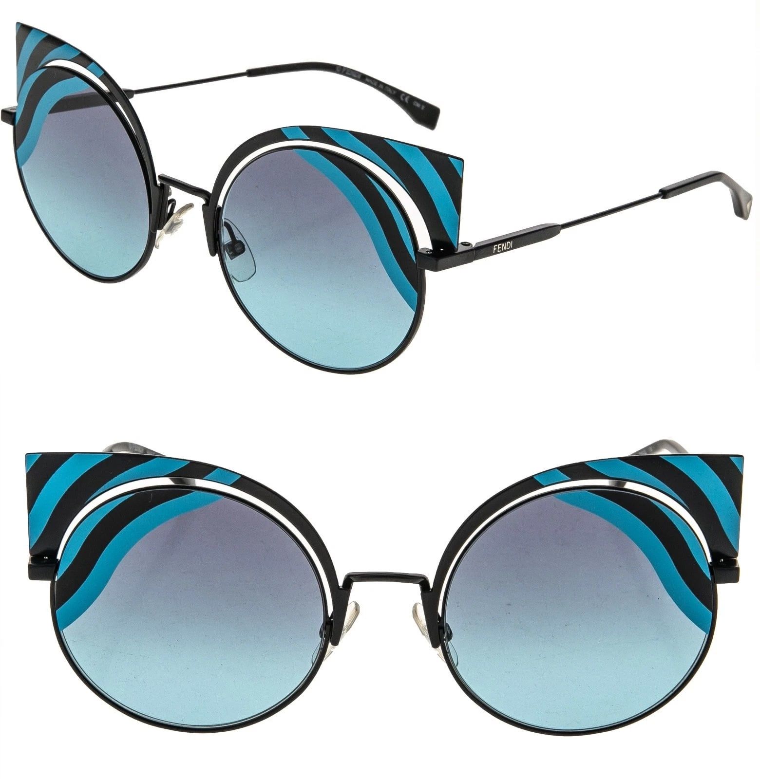 FENDI HYPNOSHINE FF0215S Black Blue Fashion Sunglass 0215